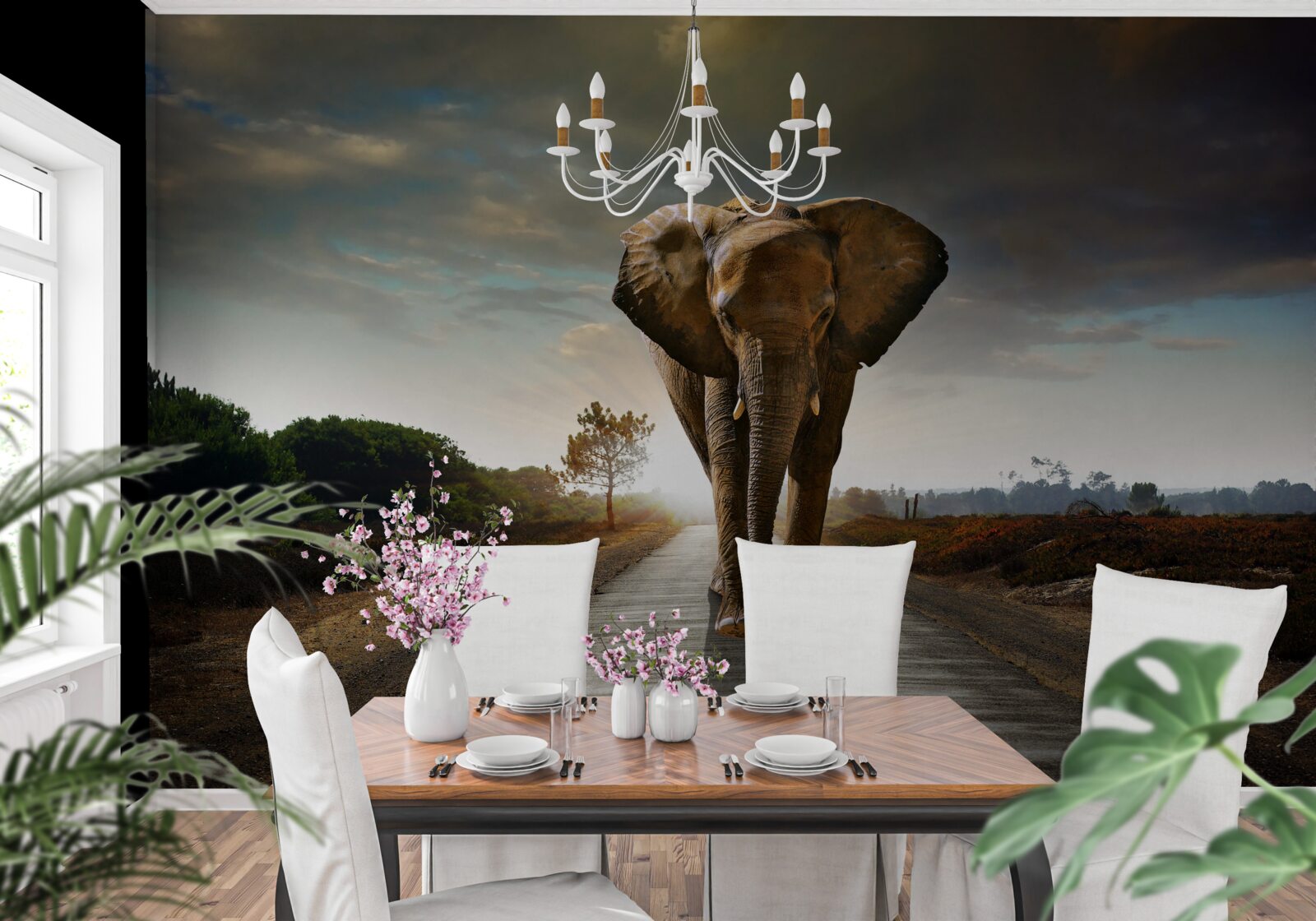 Fototapet călătoria elefantului continuă