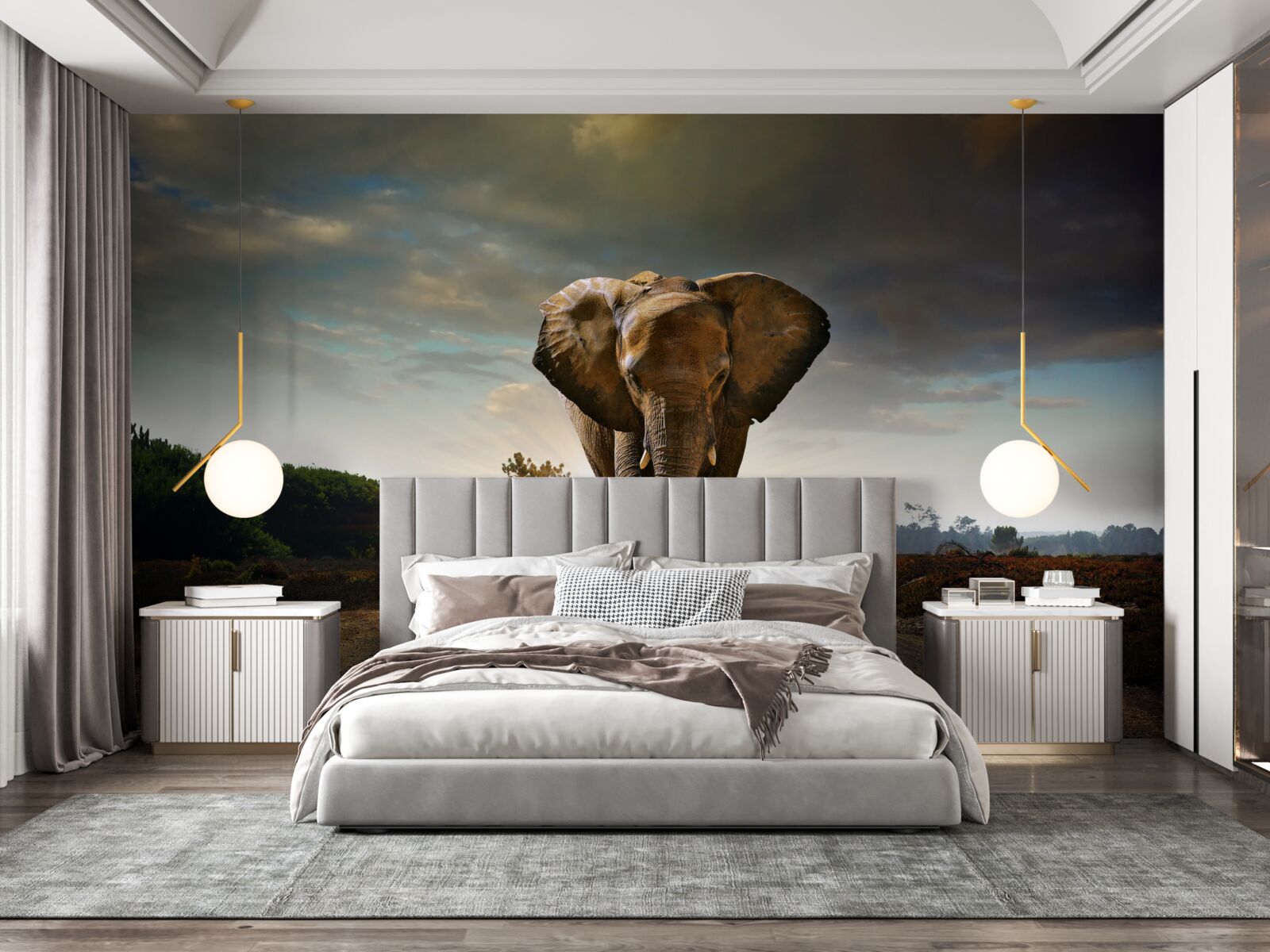 Fototapet călătoria elefantului continuă