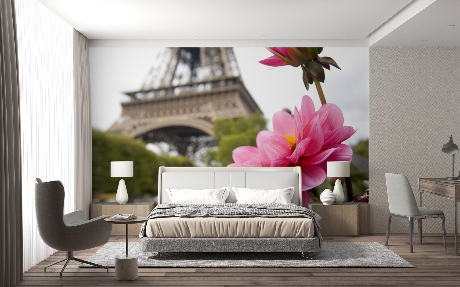 Fototapet flori amețitoare și luxuriante în capitala Franței