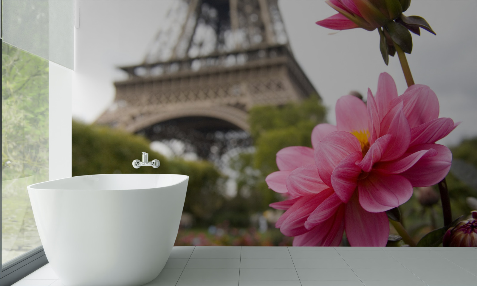 Fototapet flori amețitoare și luxuriante în capitala Franței