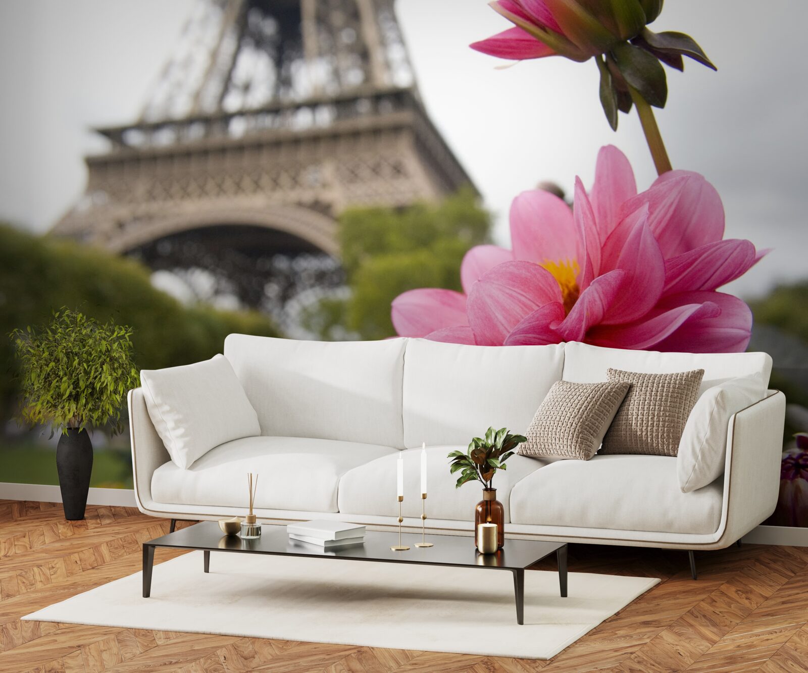 Fototapet flori amețitoare și luxuriante în capitala Franței