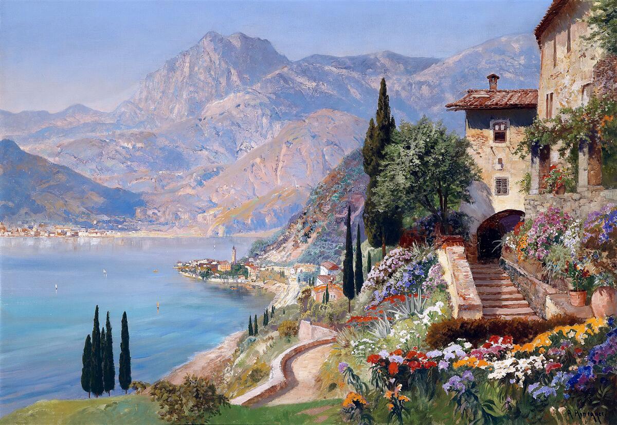 Fototapet Peisaj mediteranean în culori