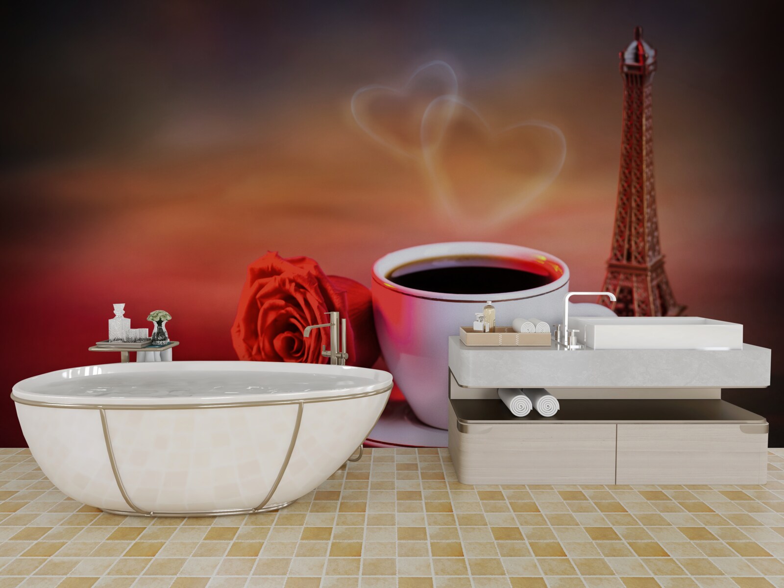 Fototapet romantismul dimineții franceze