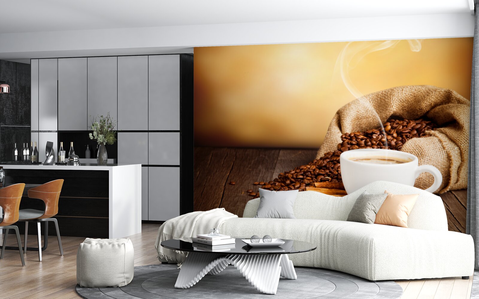 Fototapet o ceașcă de cafea energizantă și aromată