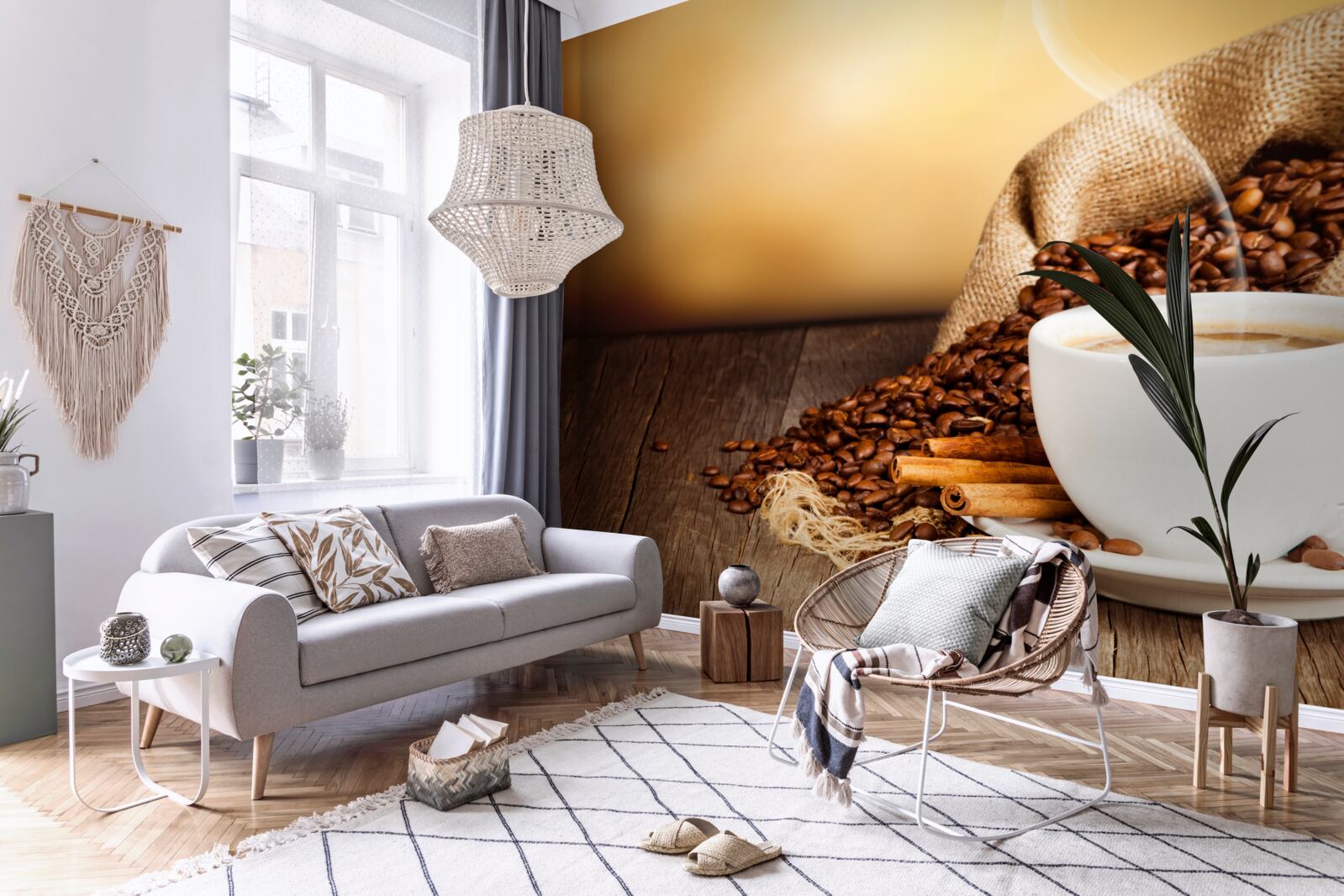 Fototapet o ceașcă de cafea energizantă și aromată