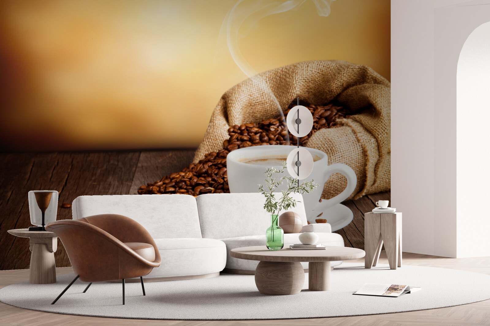 Fototapet o ceașcă de cafea energizantă și aromată