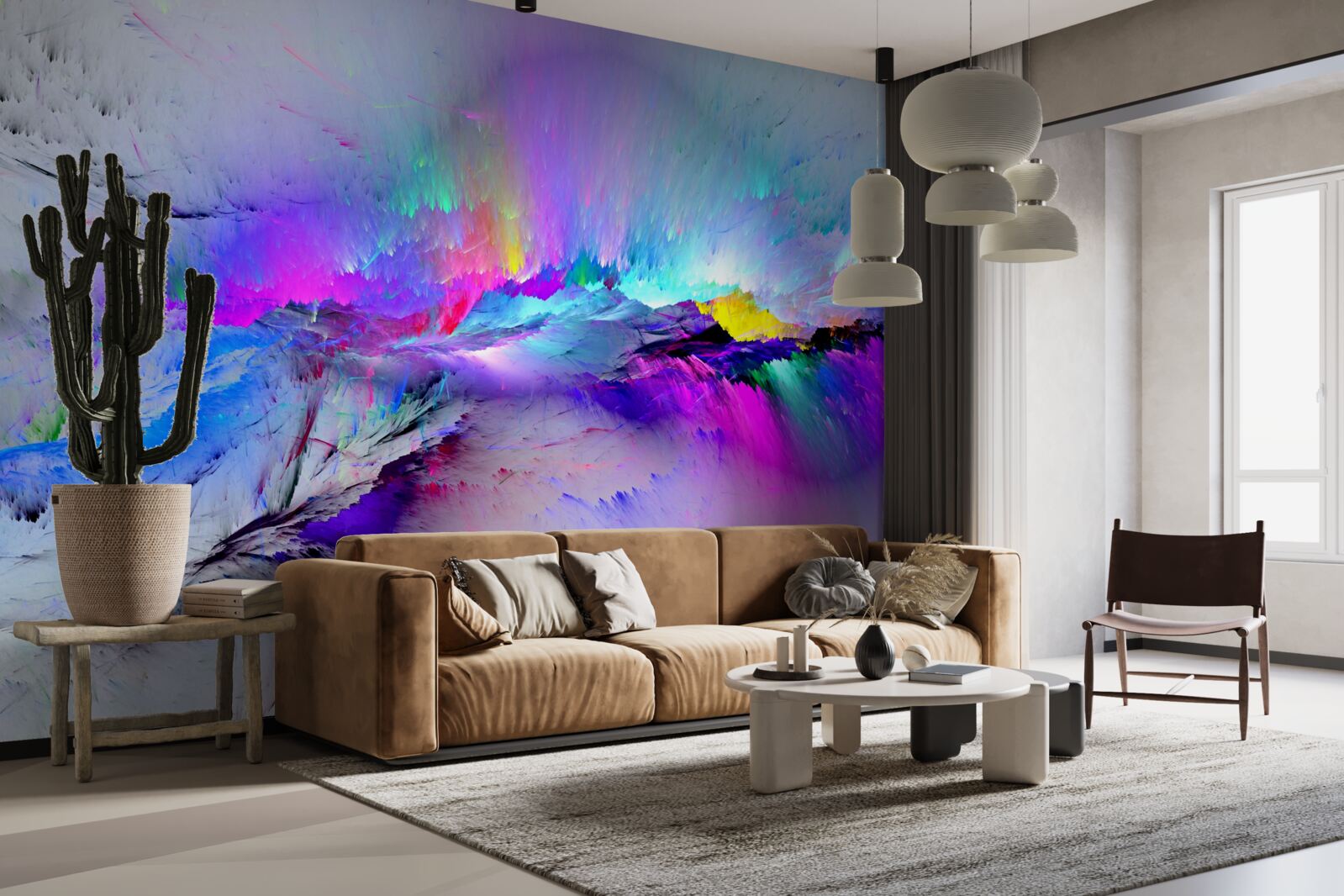 Fototapet aurora boreală deasupra polului sud