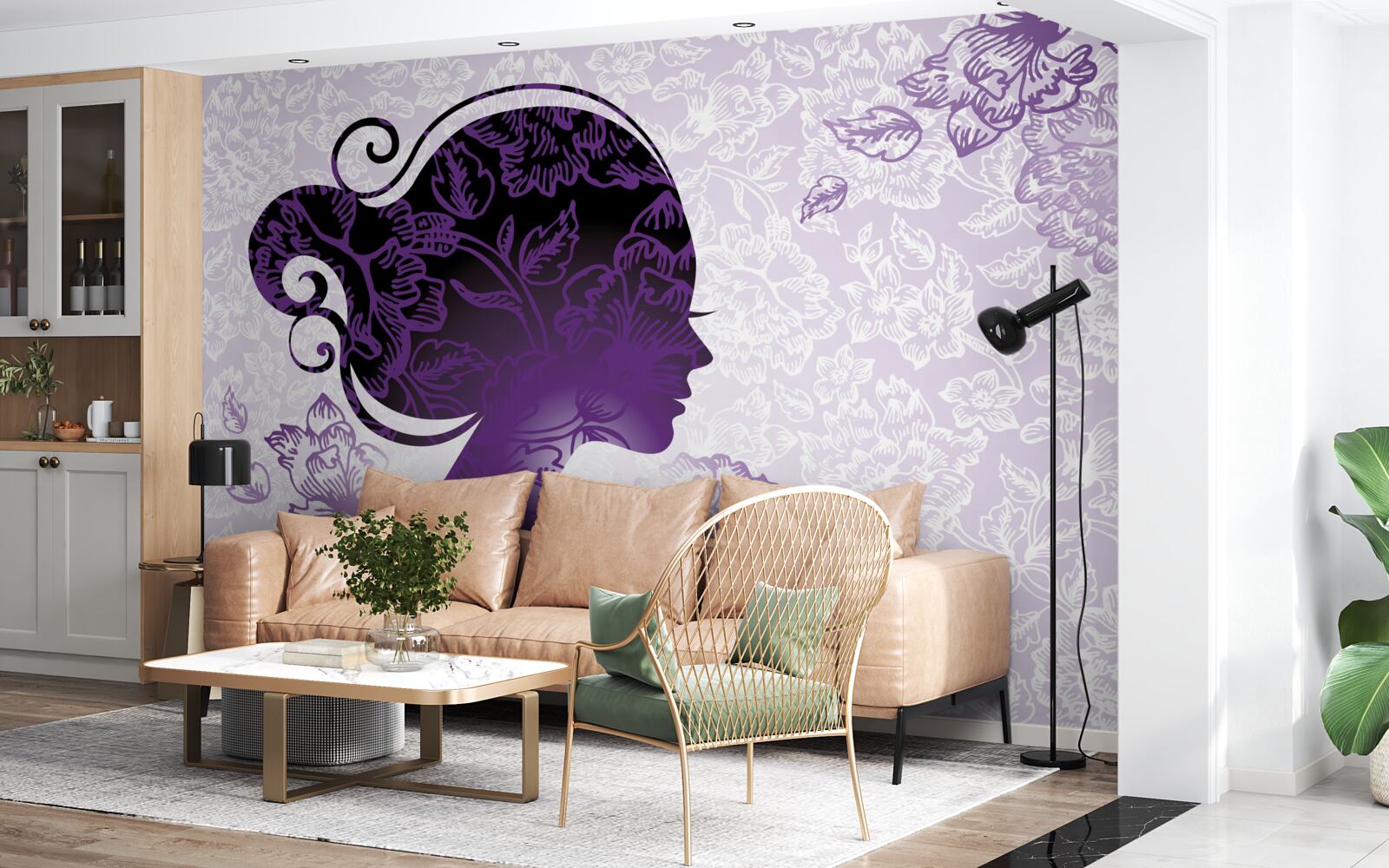 Fototapet imaginea fetei este ambiguă