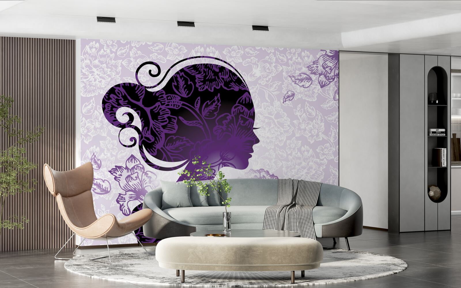 Fototapet imaginea fetei este ambiguă