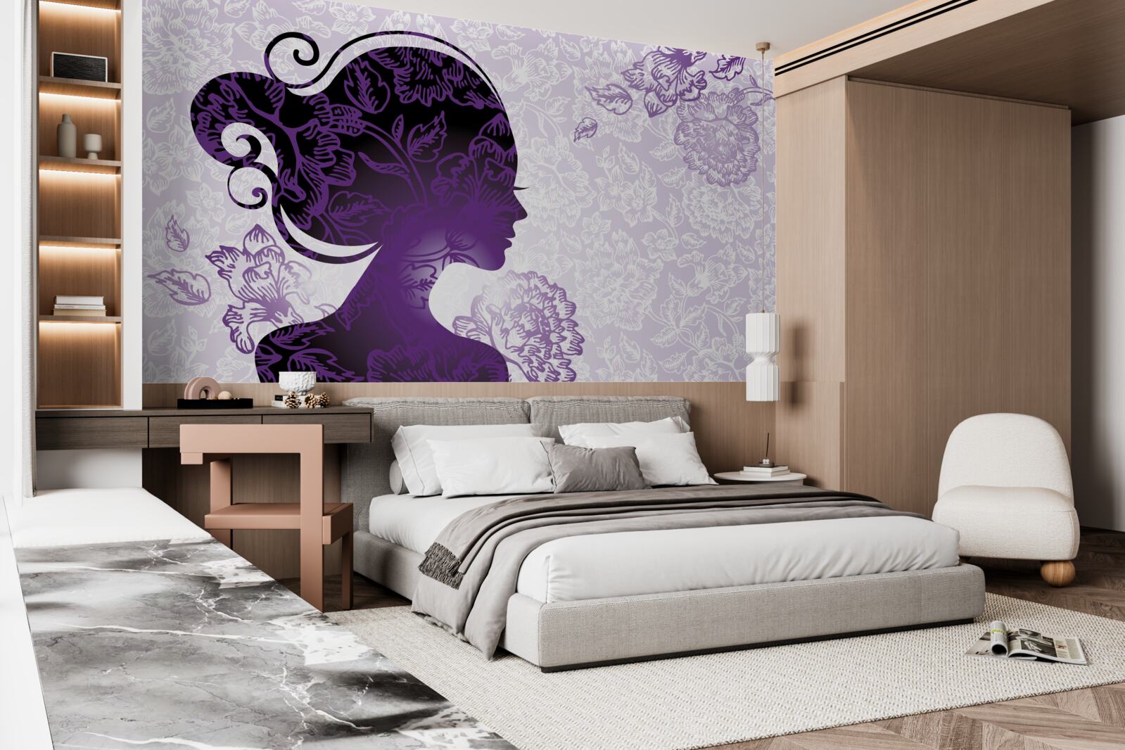 Fototapet imaginea fetei este ambiguă