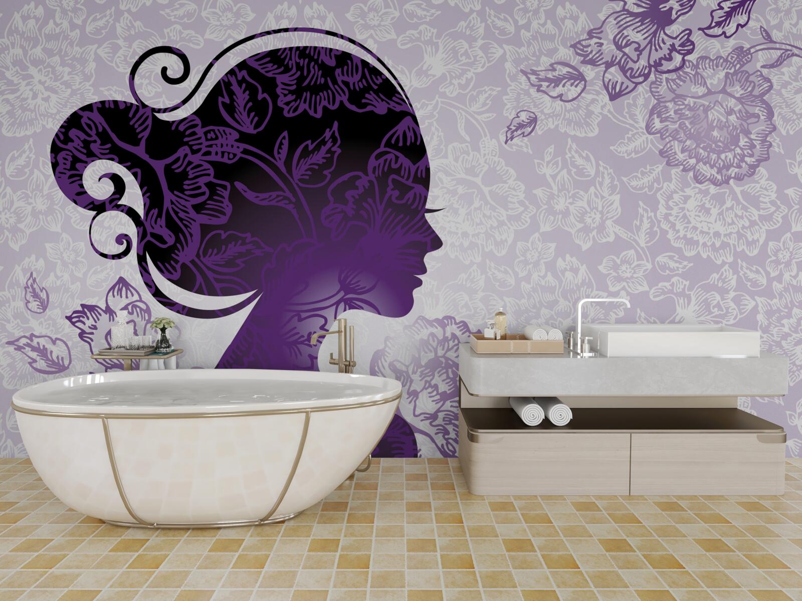 Fototapet imaginea fetei este ambiguă