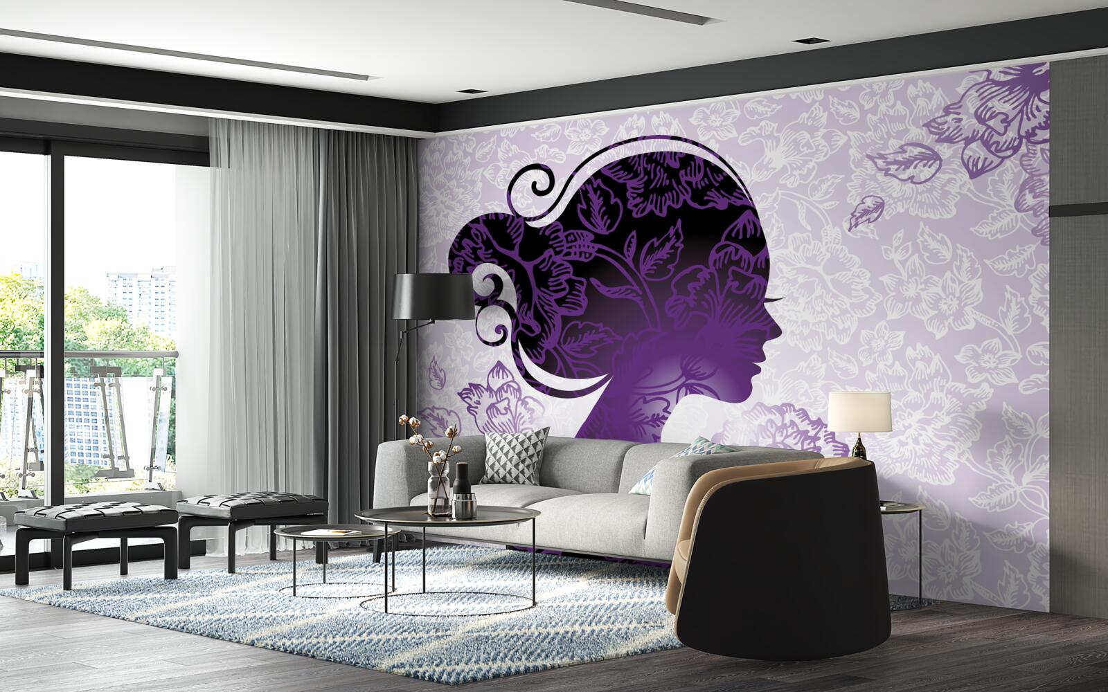 Fototapet imaginea fetei este ambiguă