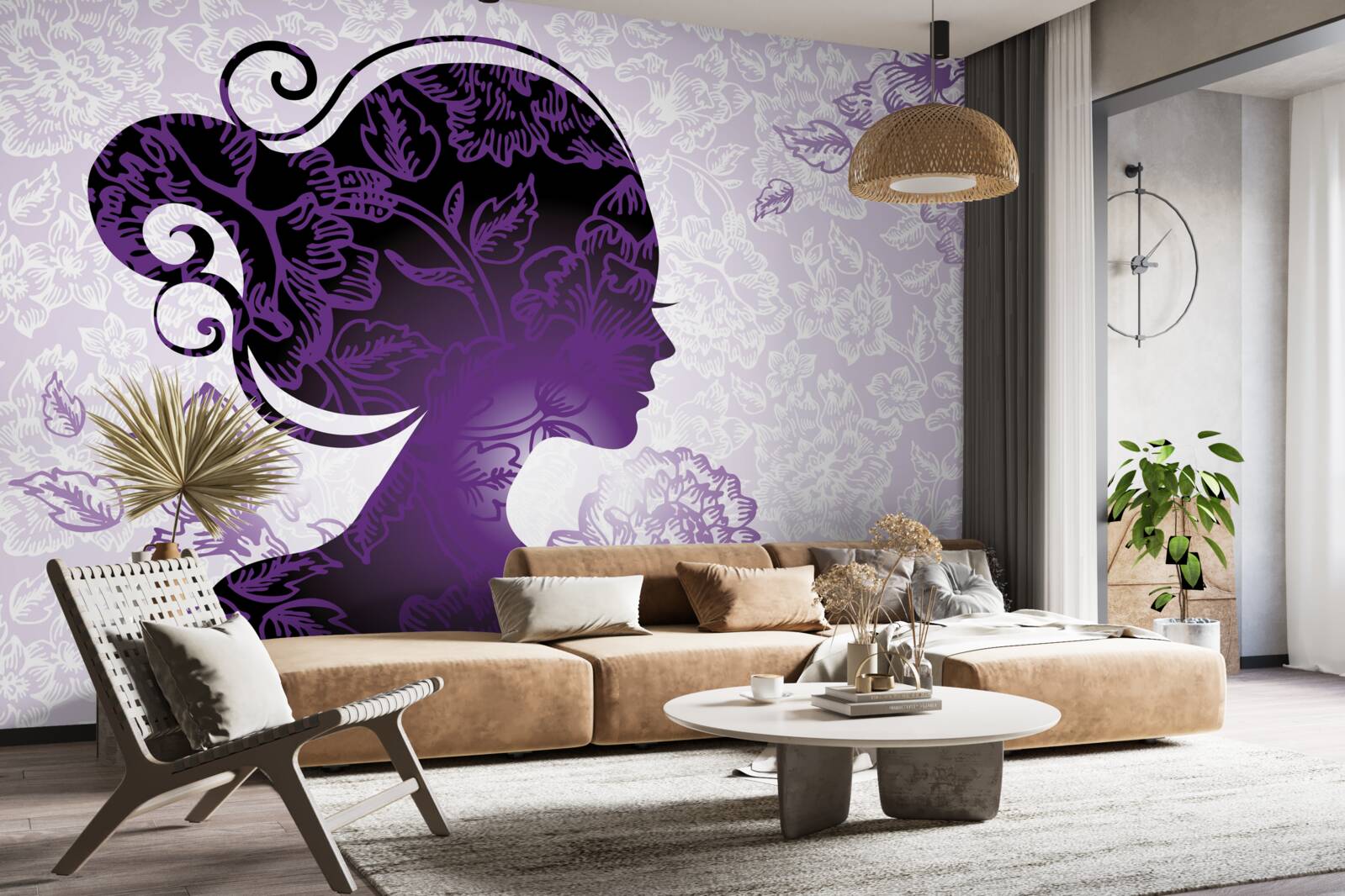 Fototapet imaginea fetei este ambiguă