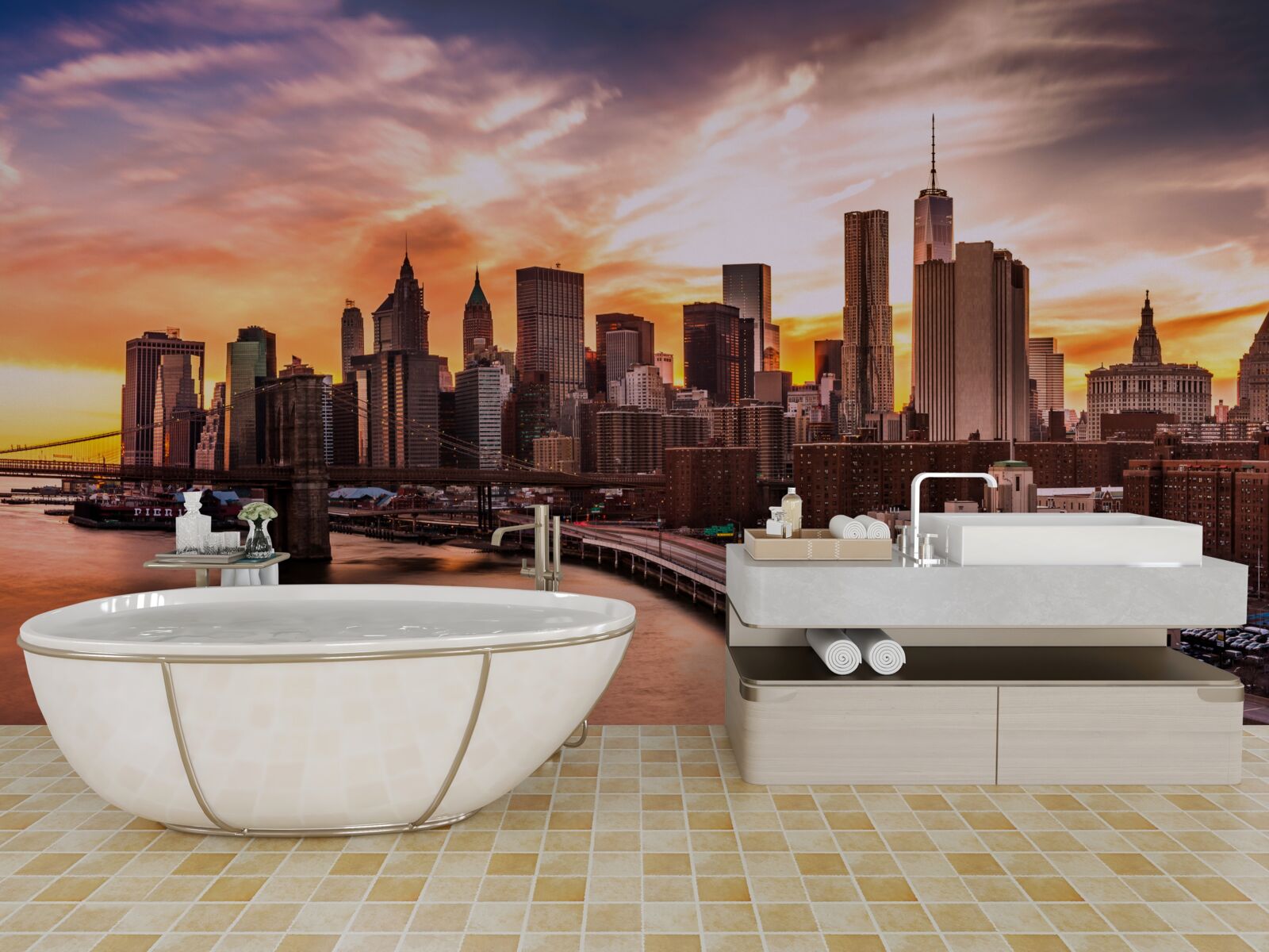 Fototapet comandați de la amber over brooklyn