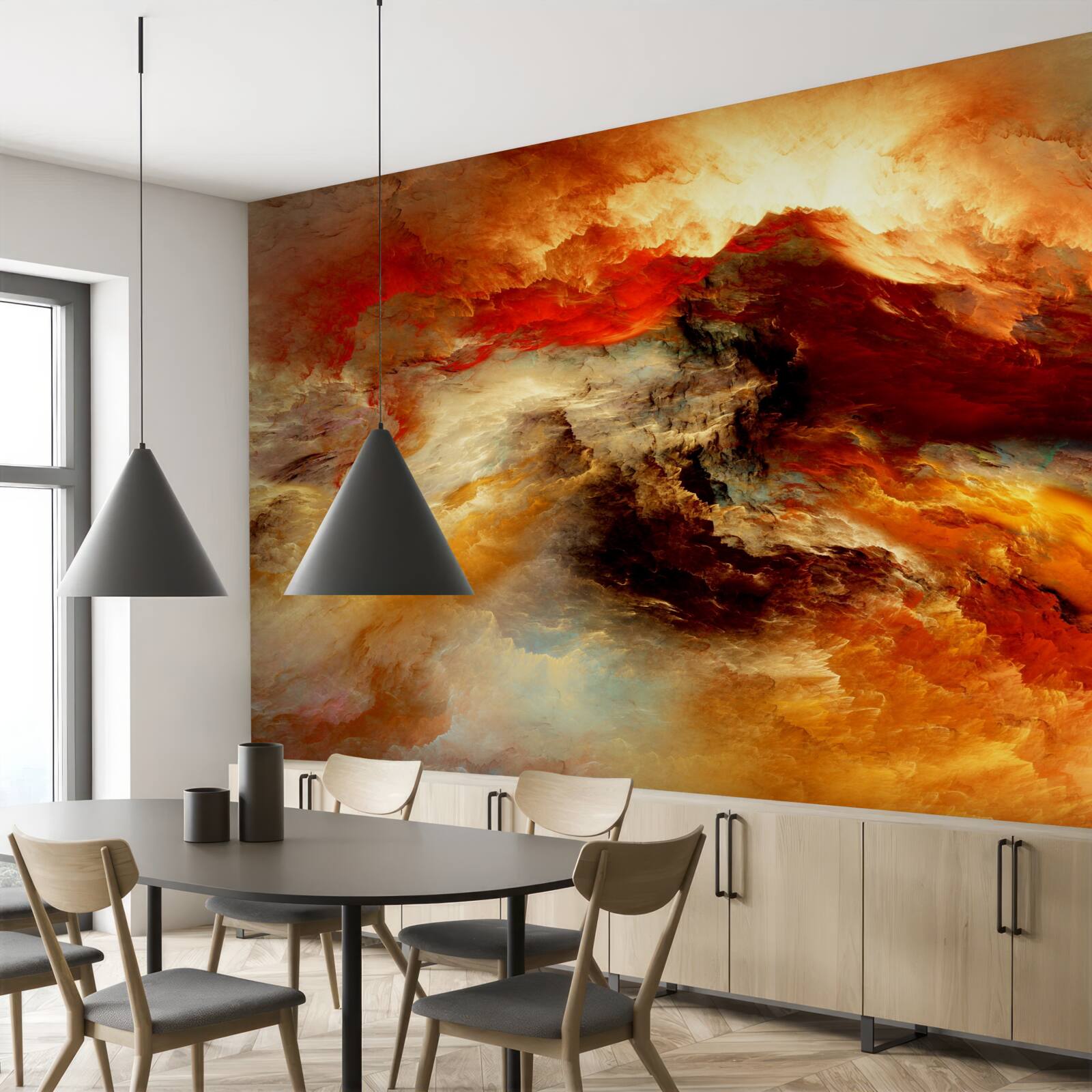 Fototapet un vârtej de vânt în sălbăticia stâncoasă