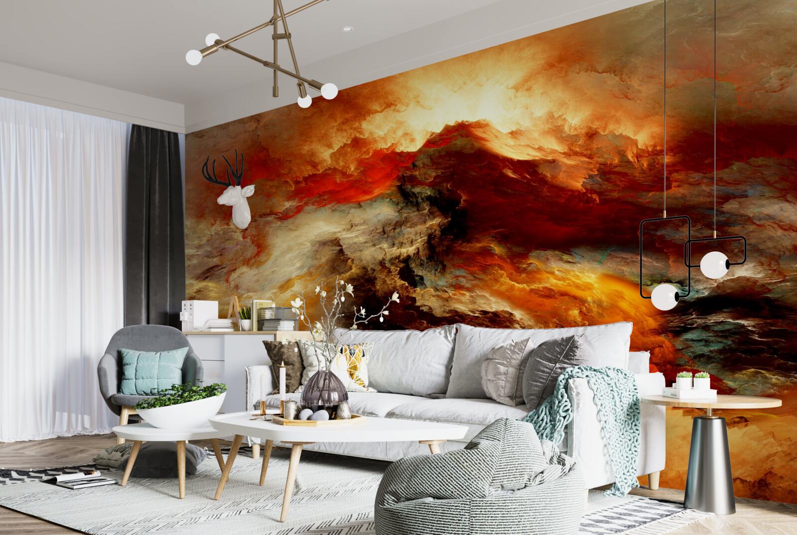 Fototapet un vârtej de vânt în sălbăticia stâncoasă