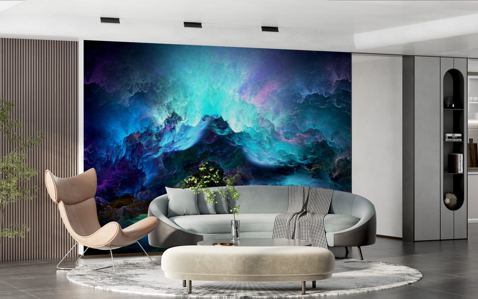 Fototapet nori de furtună pe timp de noapte