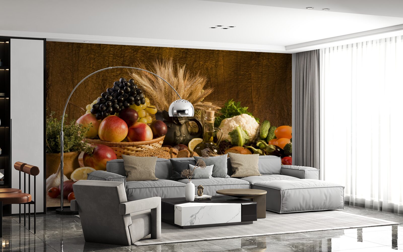 Fototapet o masă decorată elegant