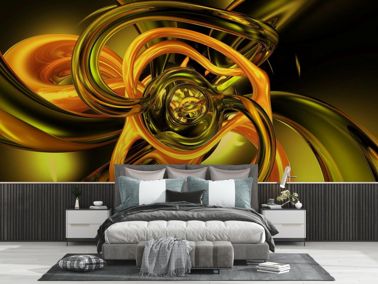 Fototapet linii închise cu contururi netede