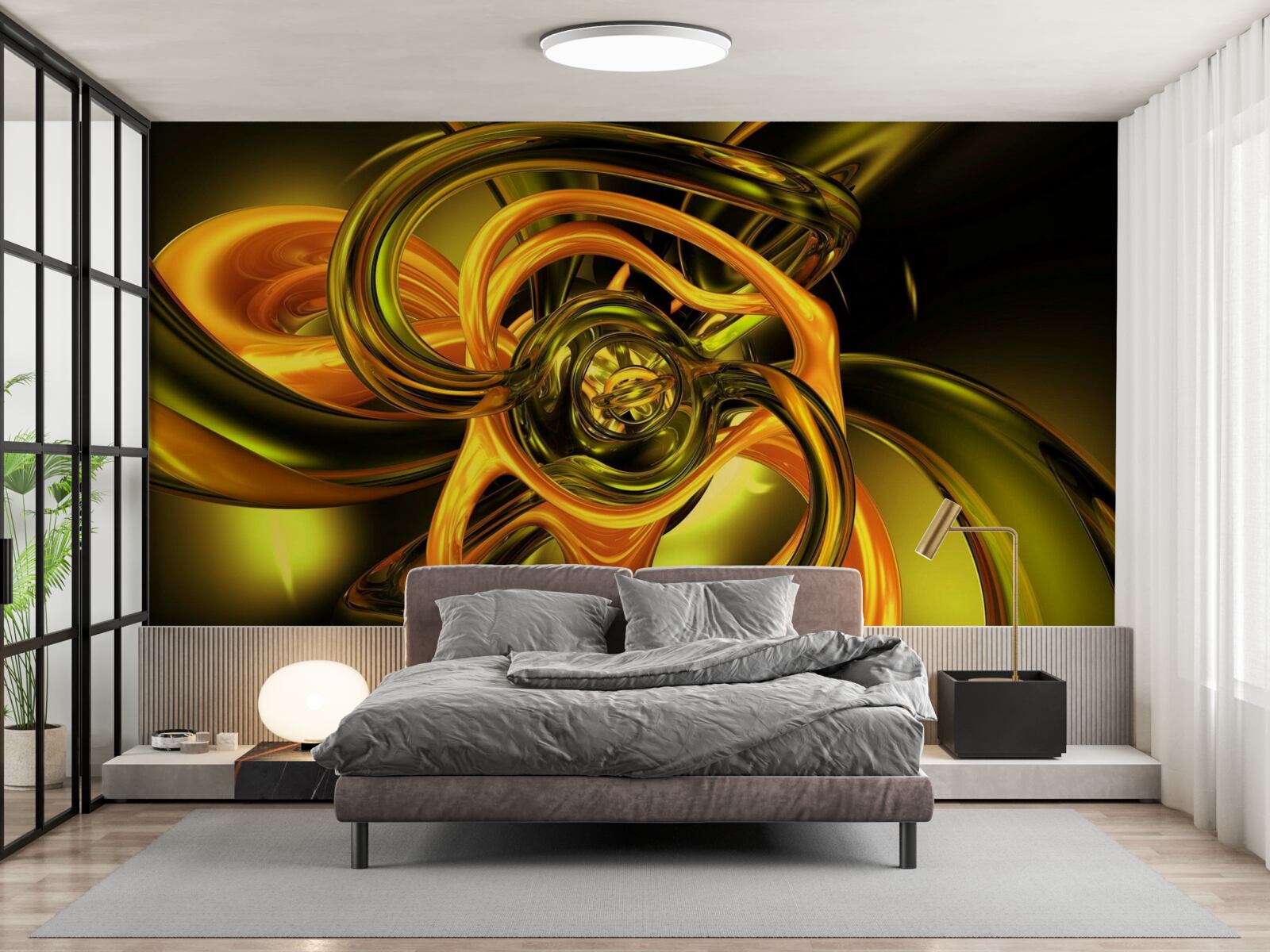 Fototapet linii închise cu contururi netede