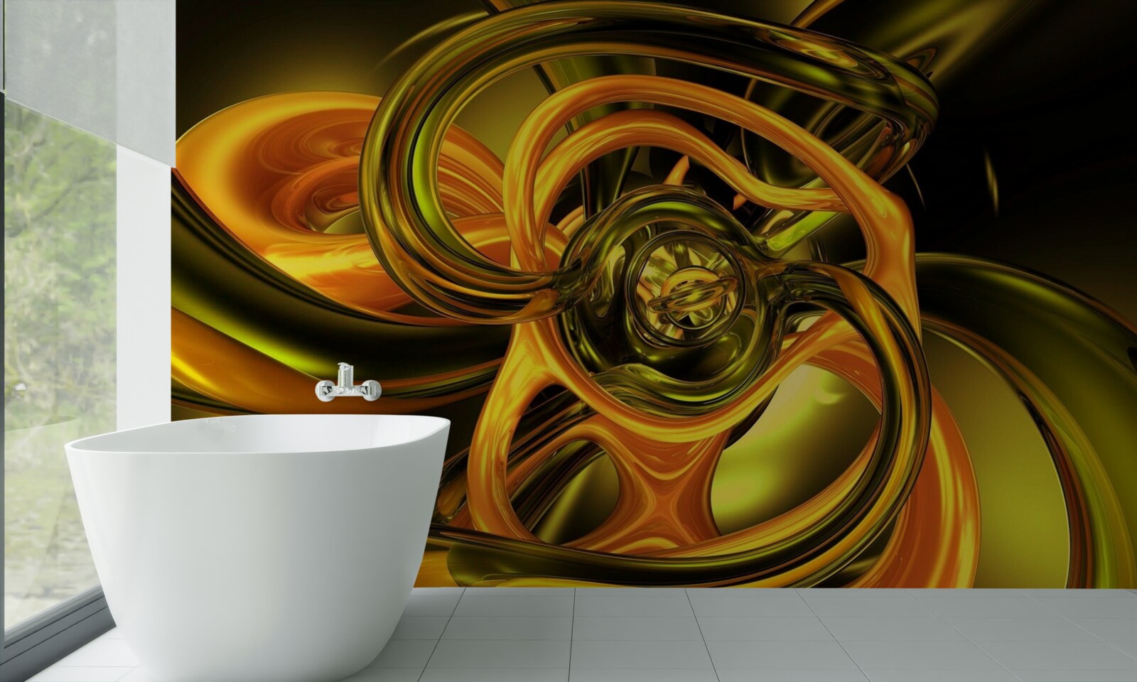 Fototapet linii închise cu contururi netede