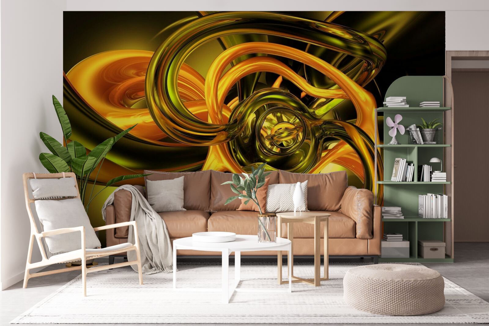 Fototapet linii închise cu contururi netede