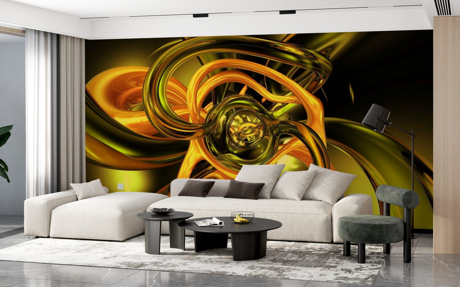 Fototapet linii închise cu contururi netede