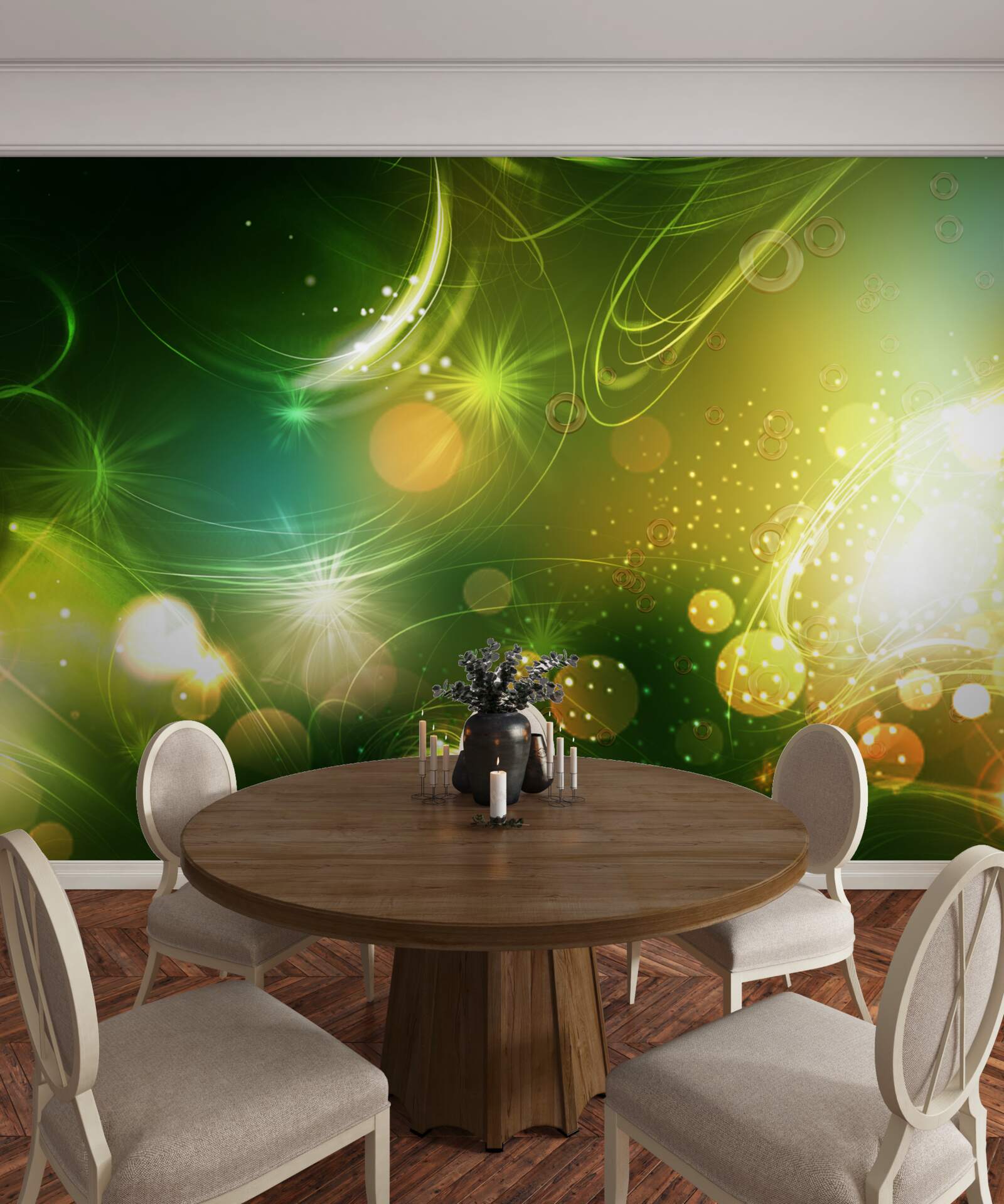 Fototapet galaxii și planete