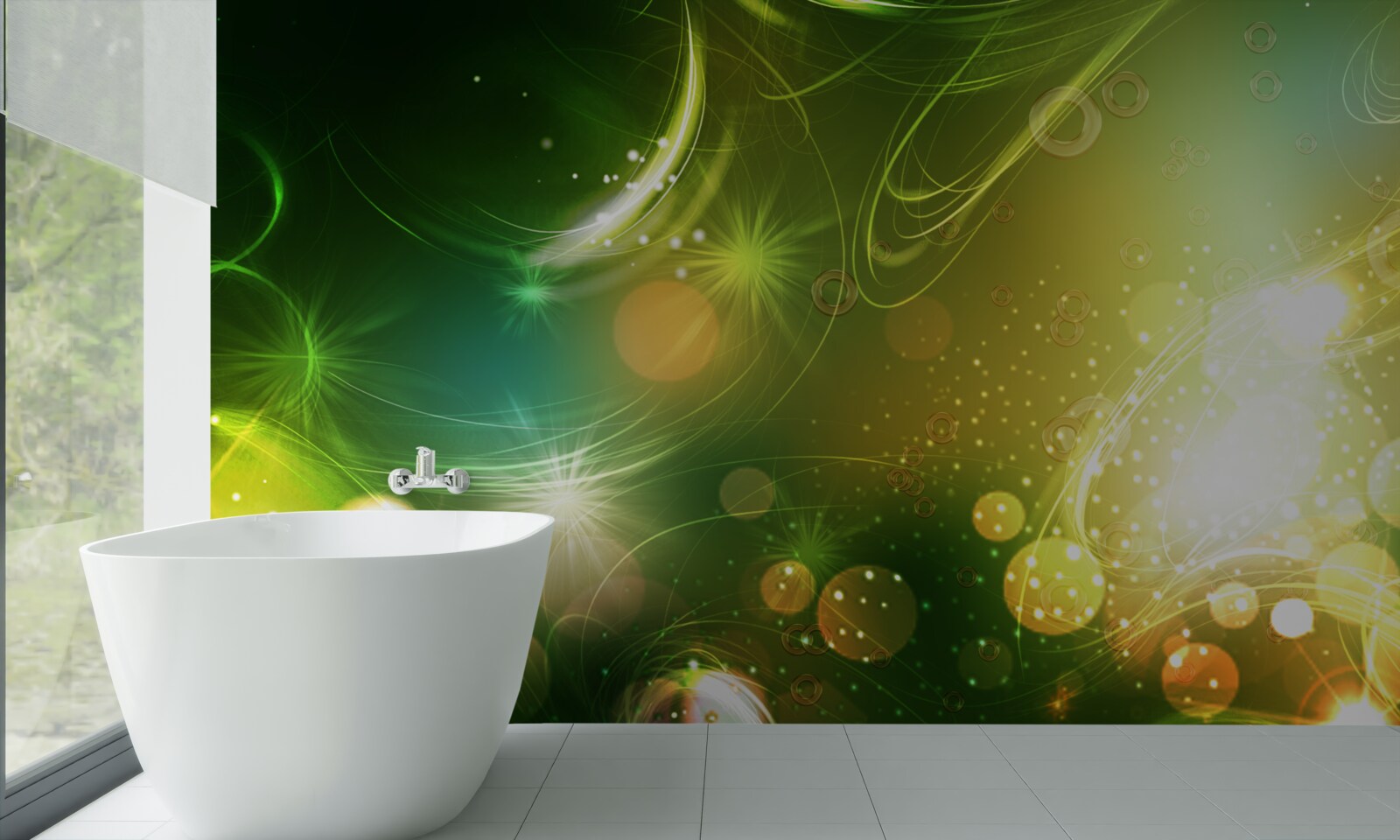 Fototapet galaxii și planete