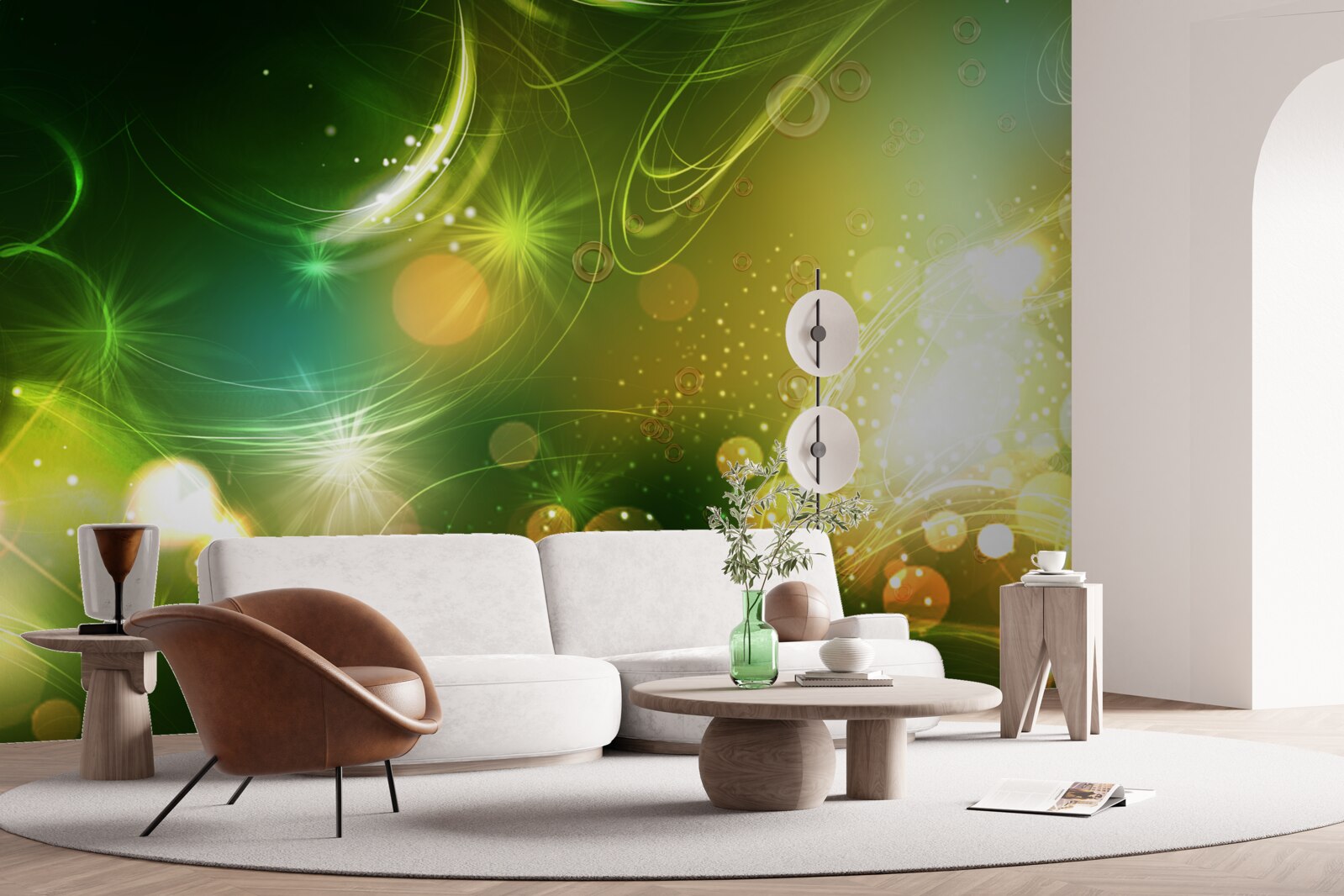 Fototapet galaxii și planete