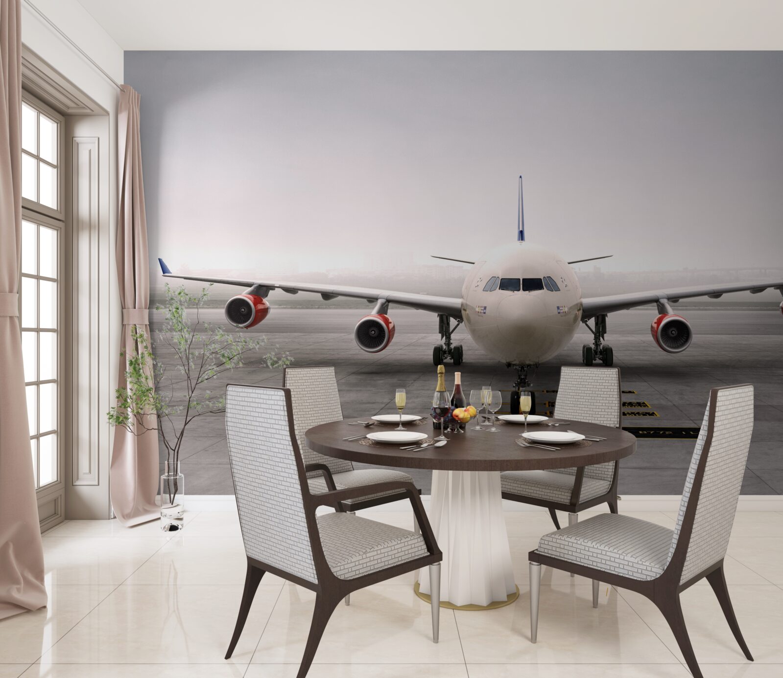 Fototapet aeronave pe pistă