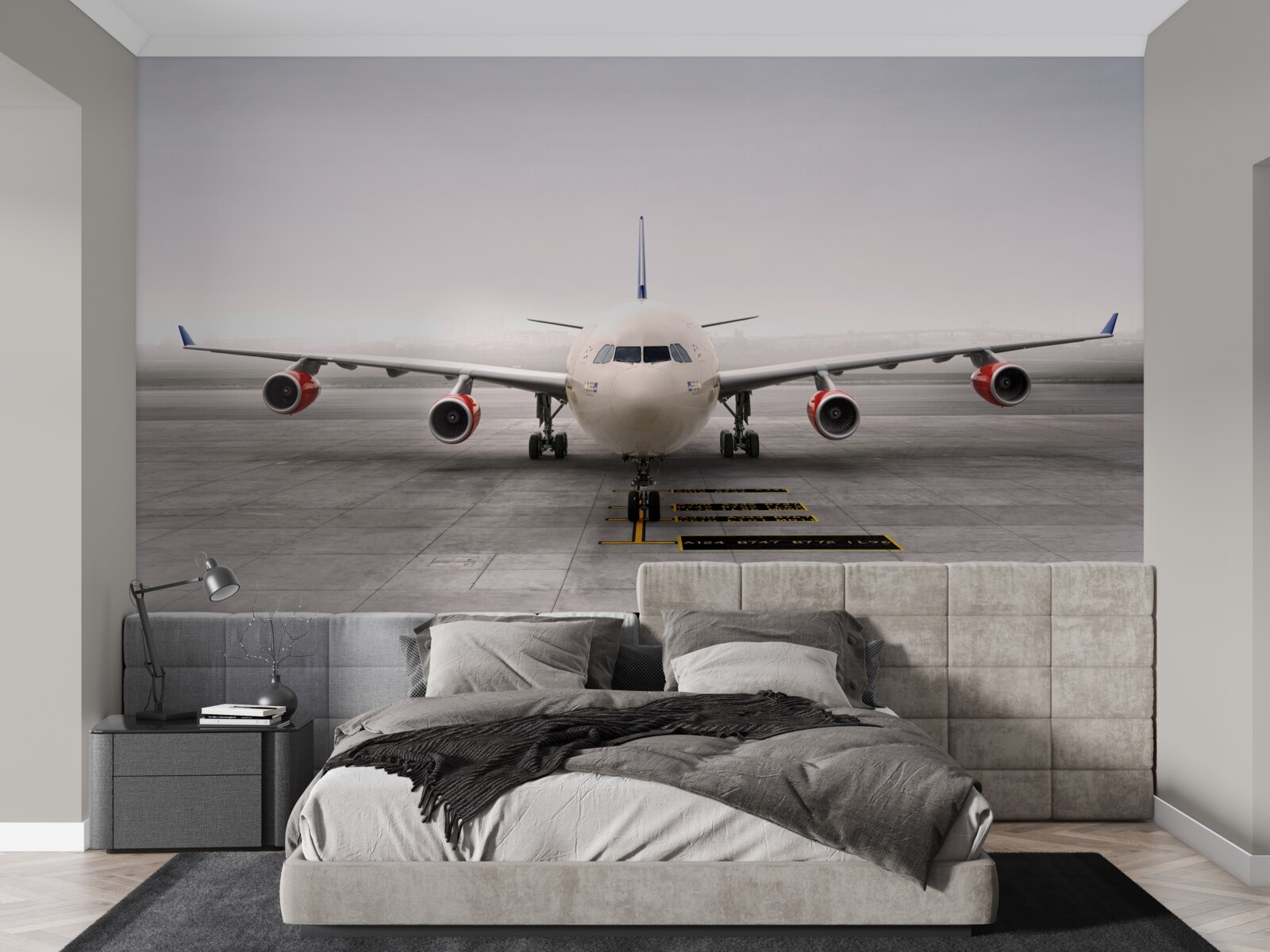 Fototapet aeronave pe pistă