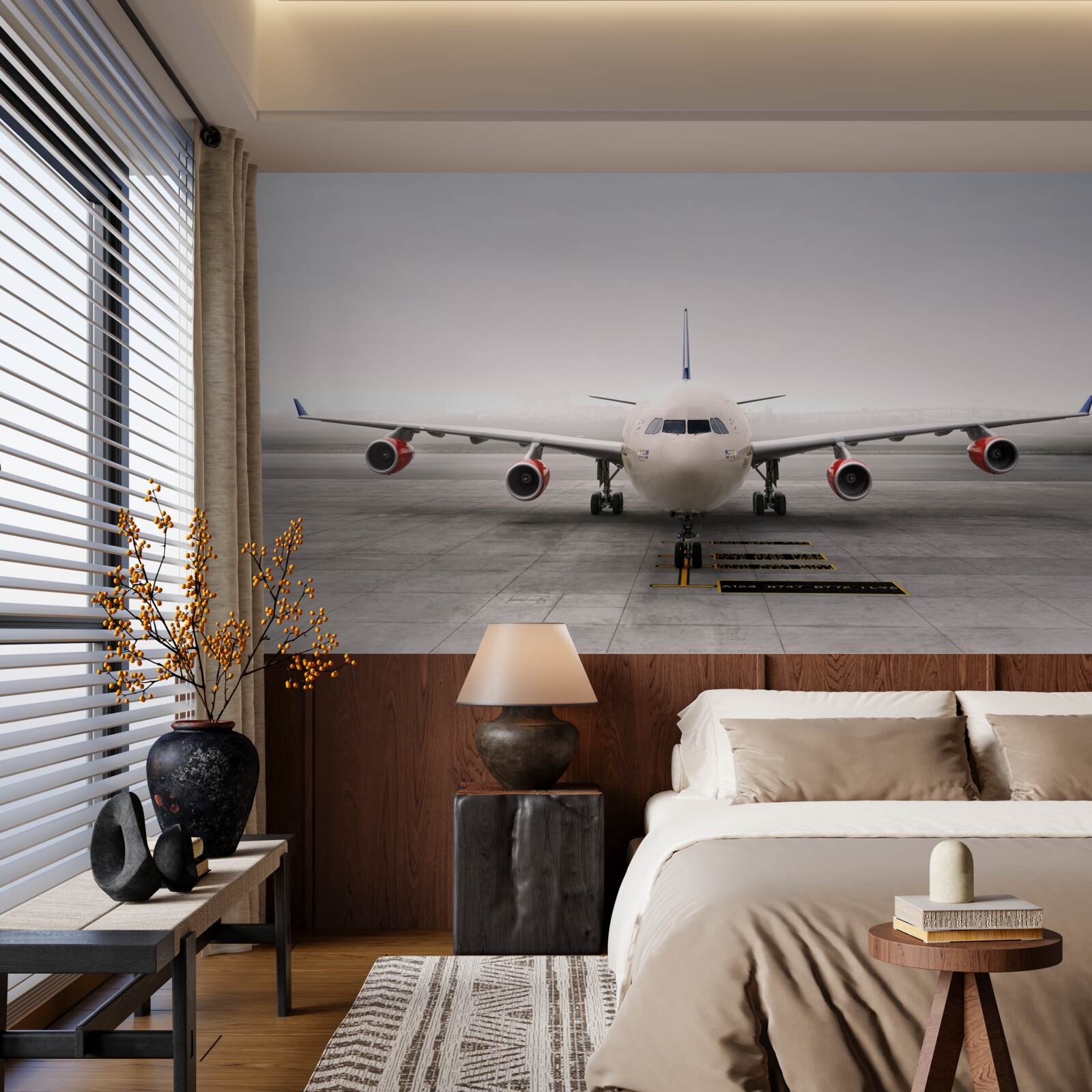 Fototapet aeronave pe pistă