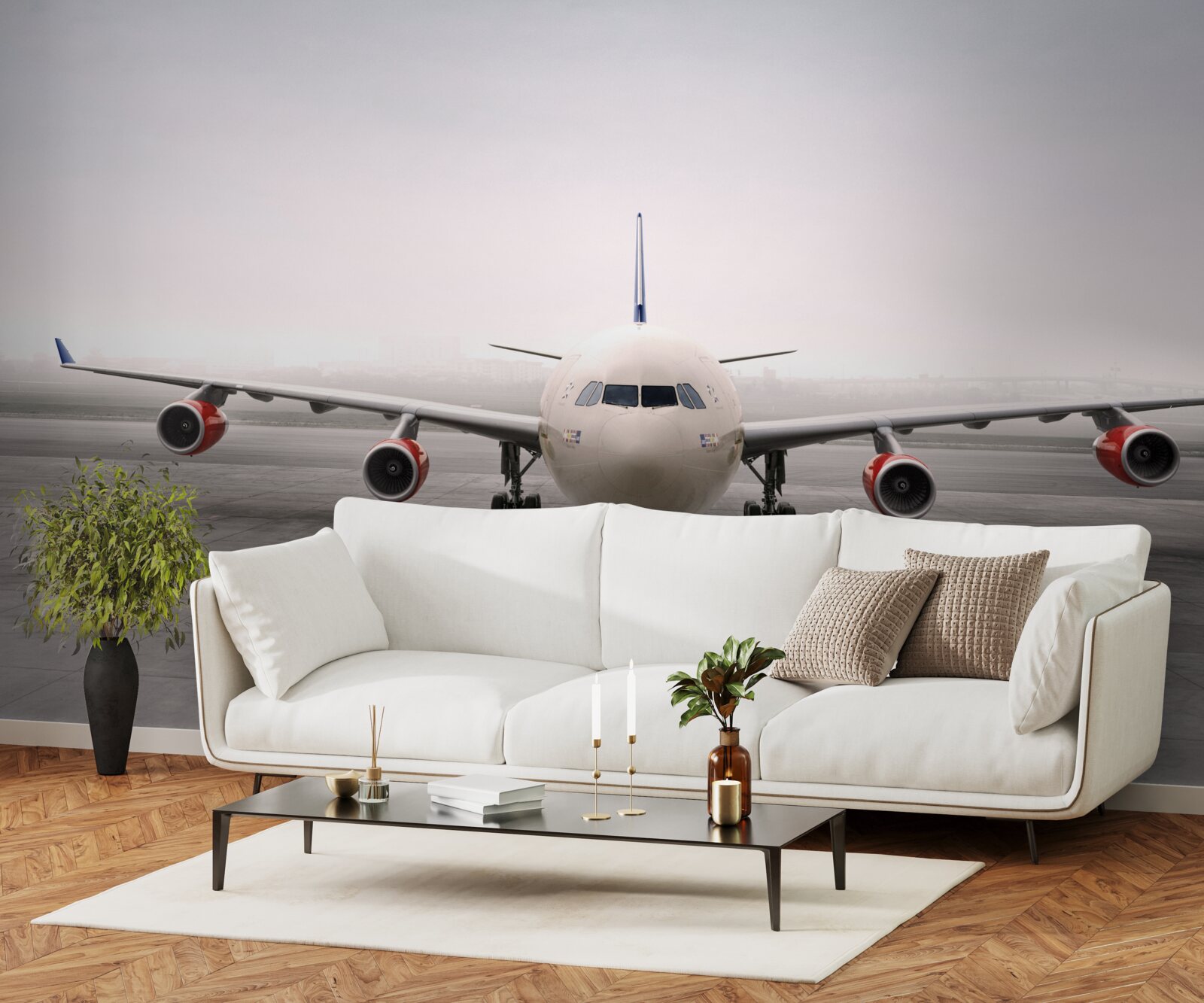 Fototapet aeronave pe pistă