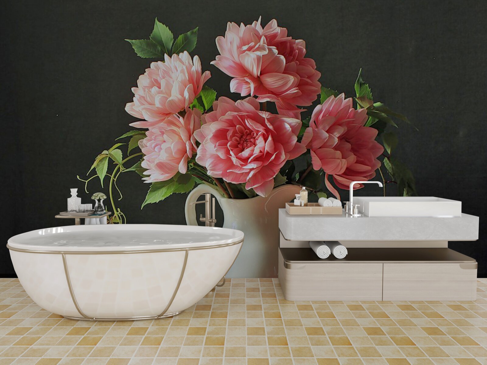 Fototapet Buchet viu în natură statică