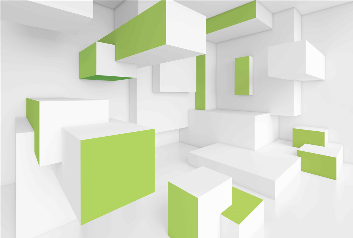 Fototapet structuri dreptunghiulare cu învelitoare verde deschis