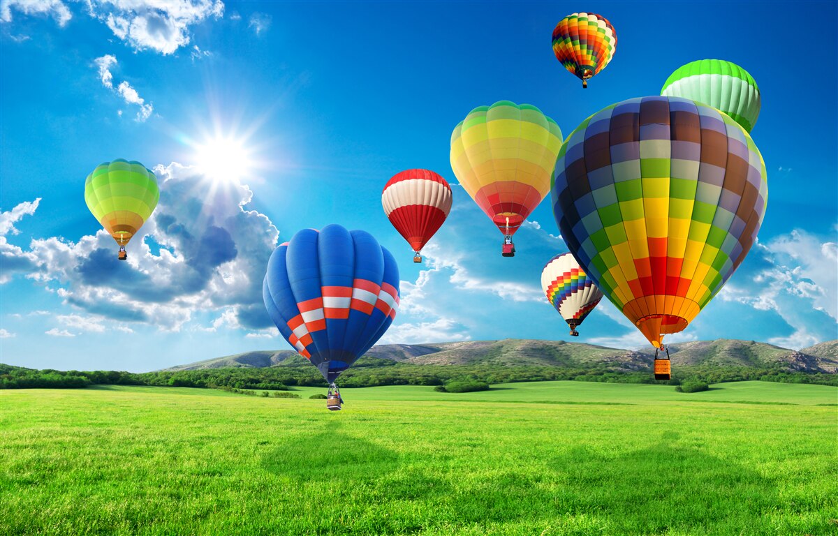 Fototapet baloane în culori vii