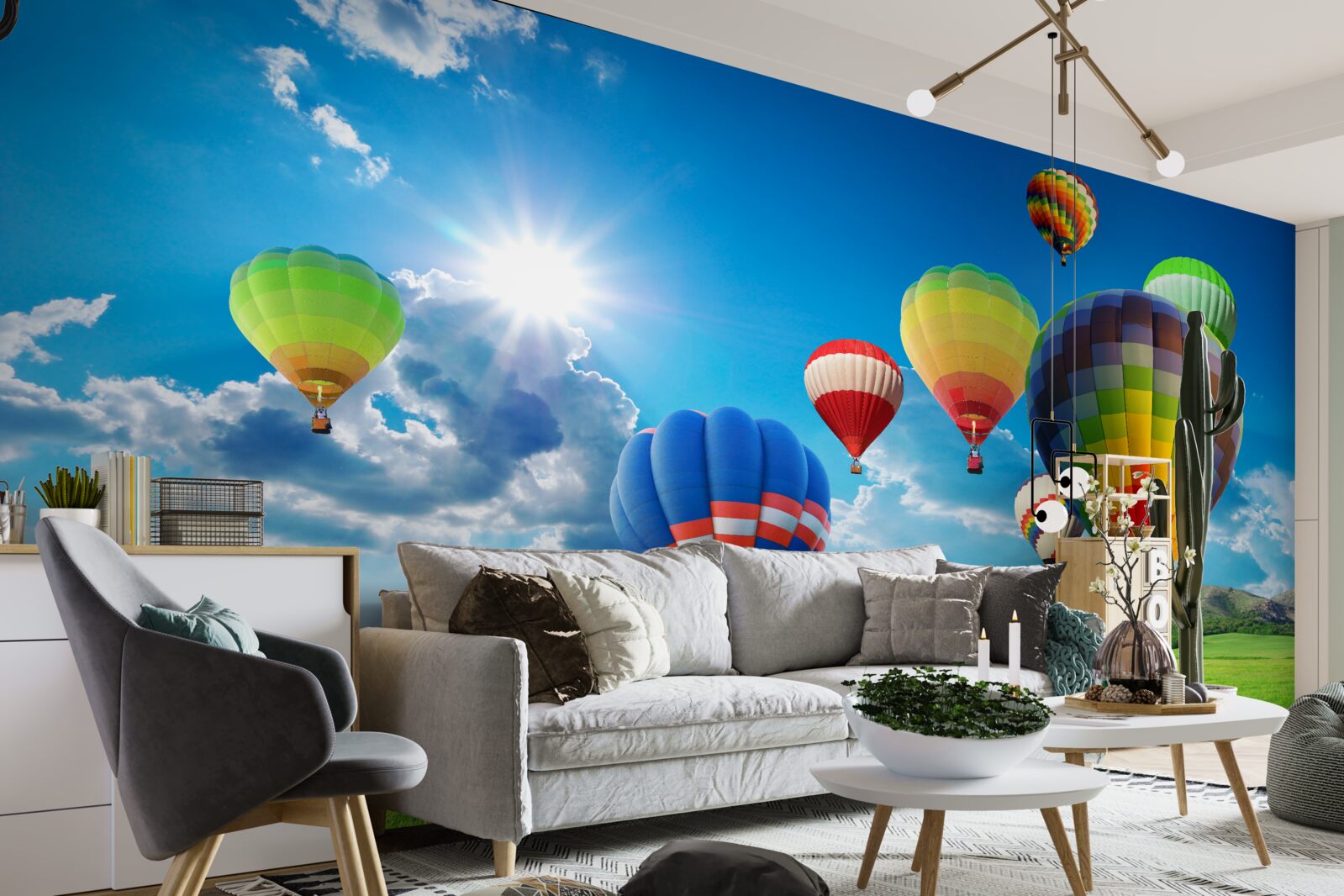 Fototapet baloane în culori vii