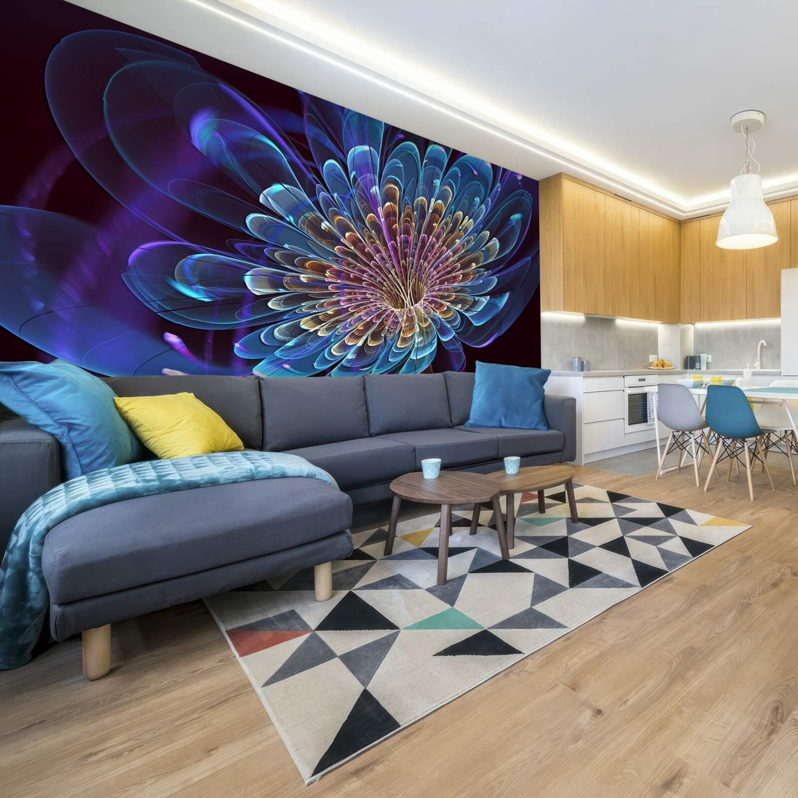 Fototapet gerbera într-un ton abstract