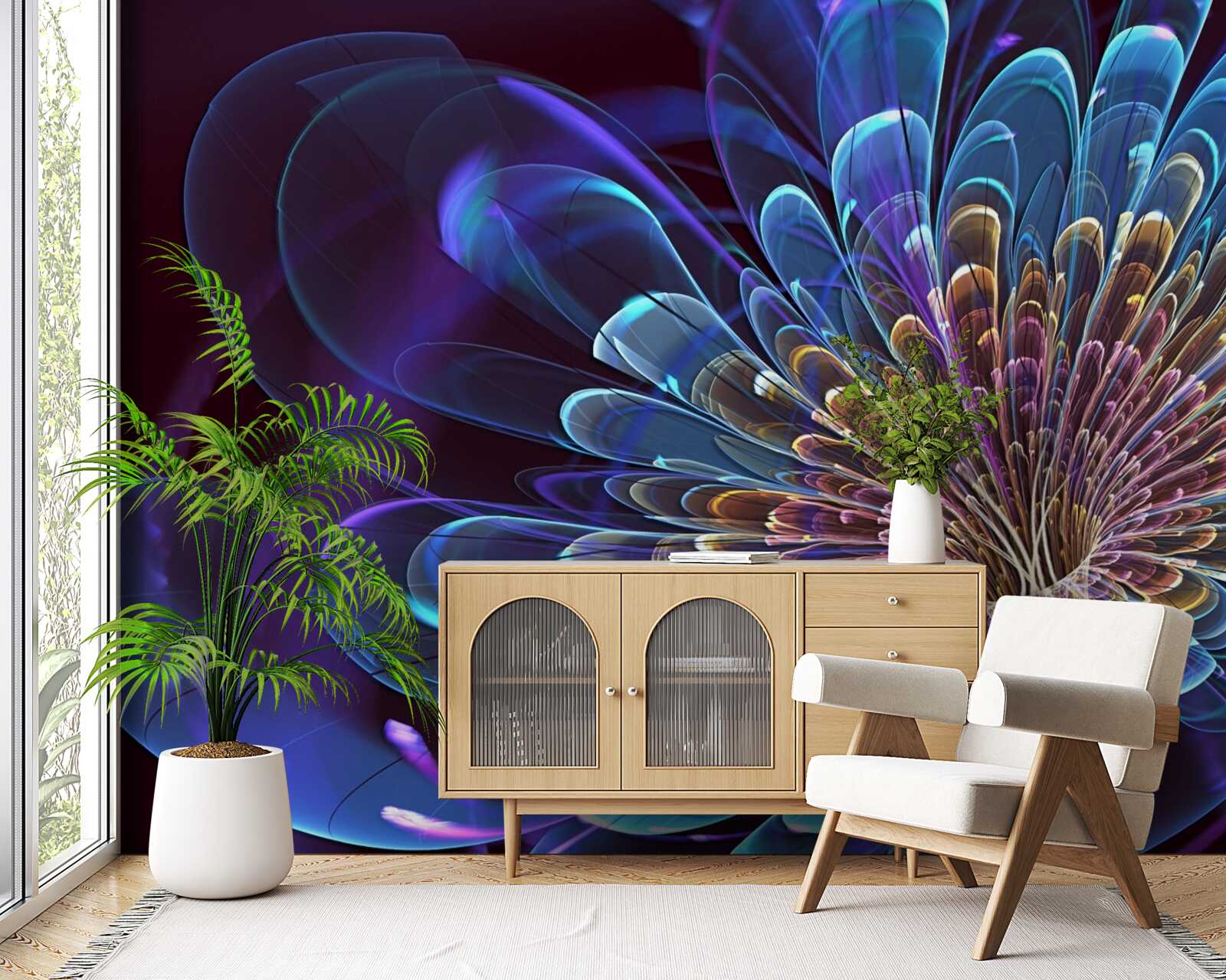 Fototapet gerbera într-un ton abstract