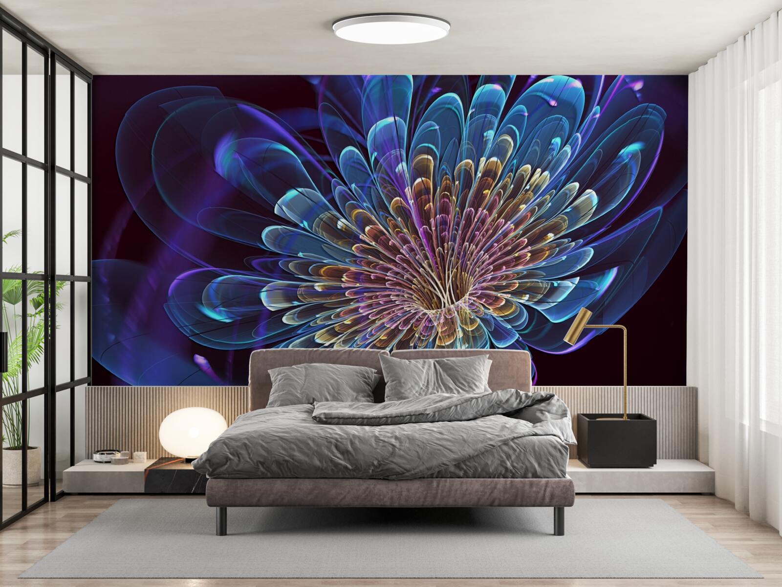 Fototapet gerbera într-un ton abstract