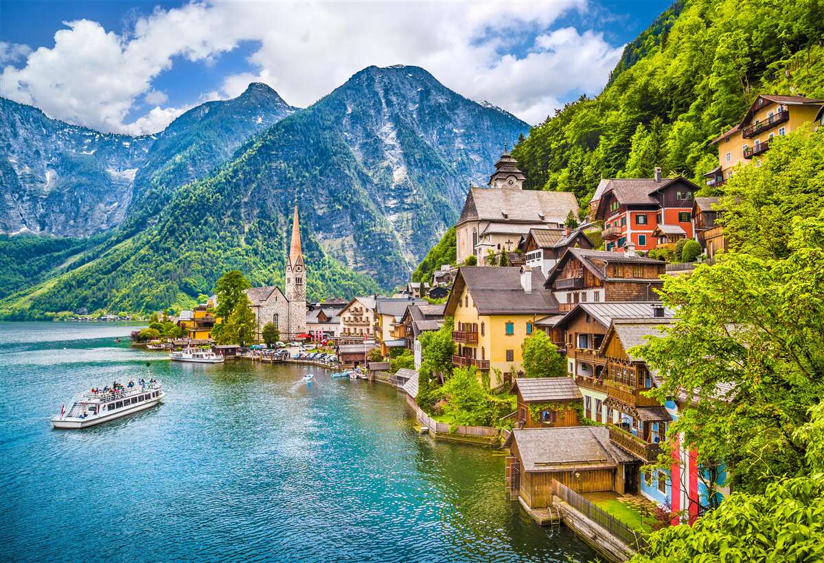 Fototapet hallstatt uimitor în austria