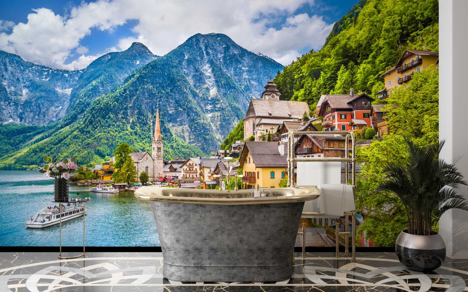 Fototapet hallstatt uimitor în austria