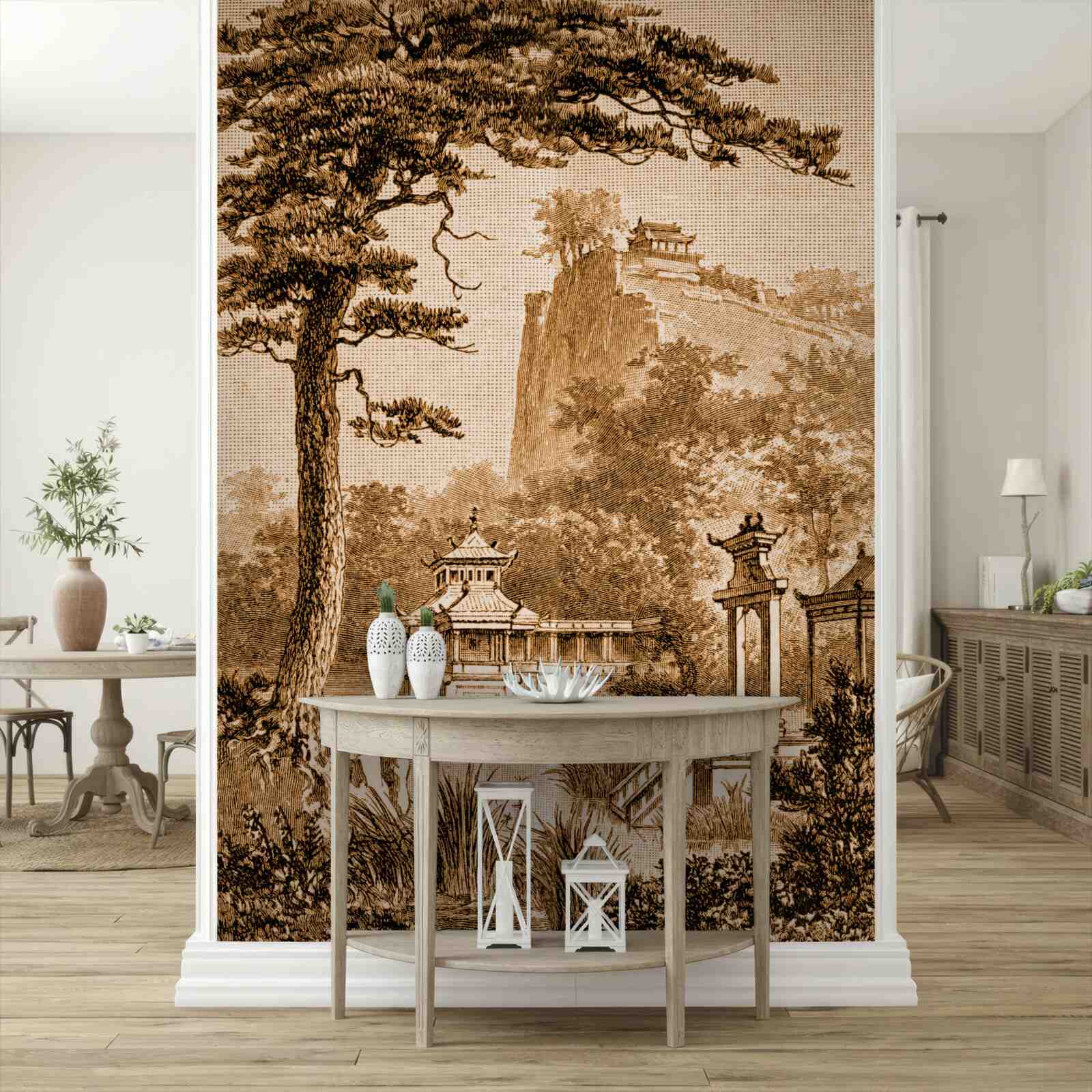 Fototapet grădină chinezească luxuriantă