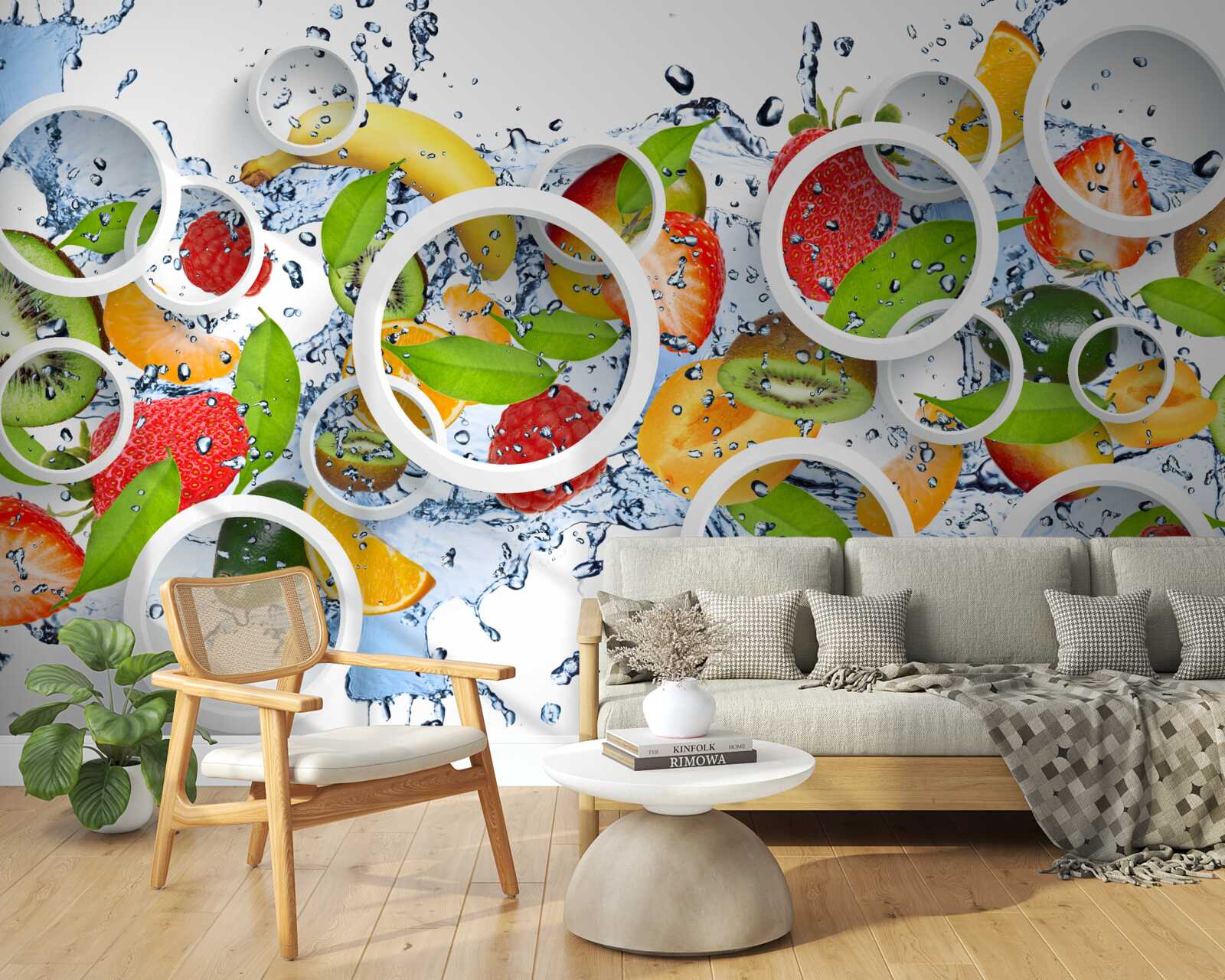 Fototapet pete și fructe