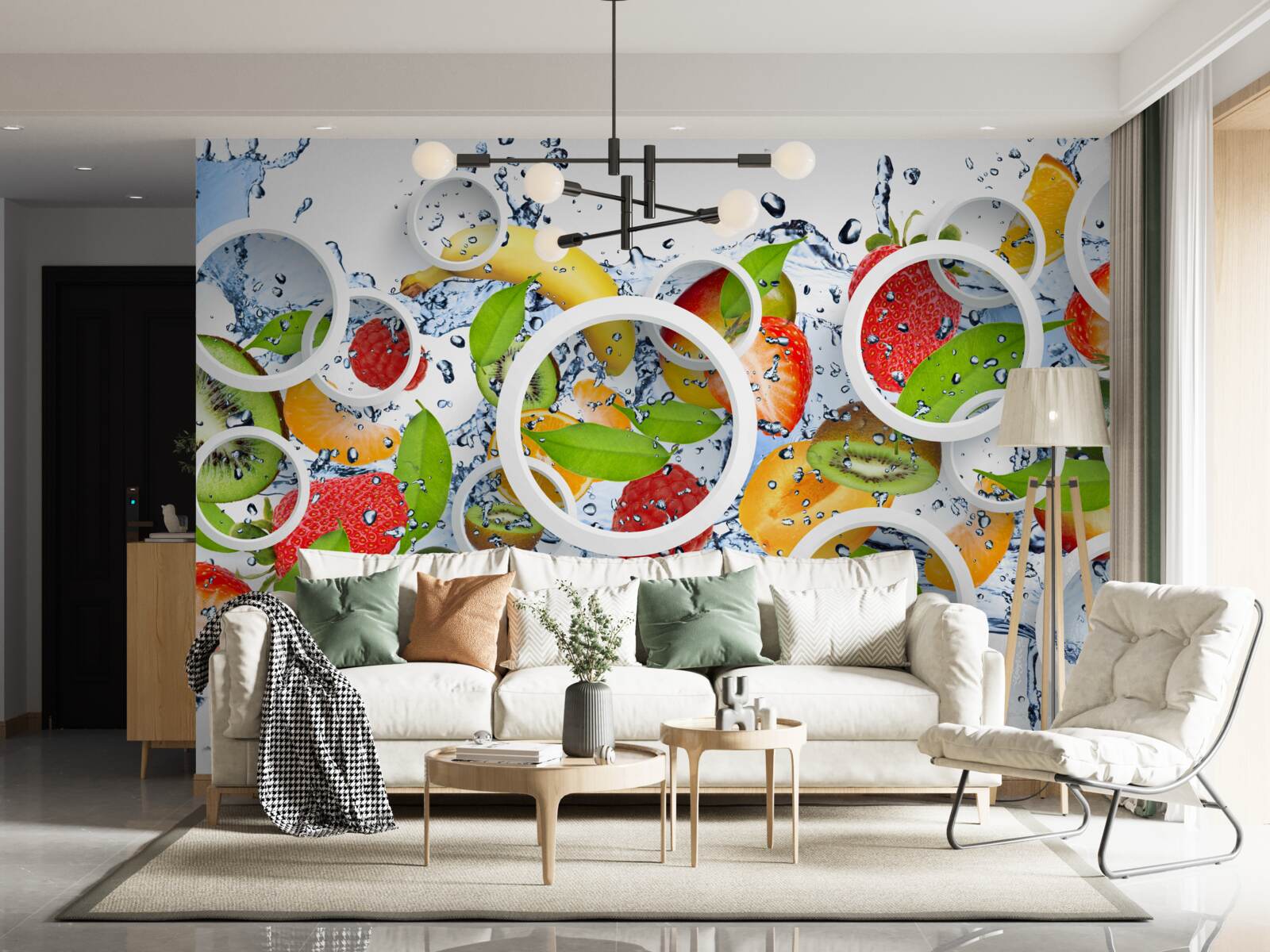 Fototapet pete și fructe