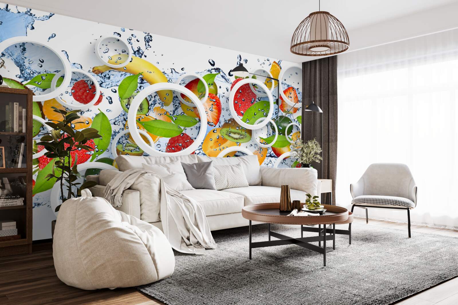 Fototapet pete și fructe