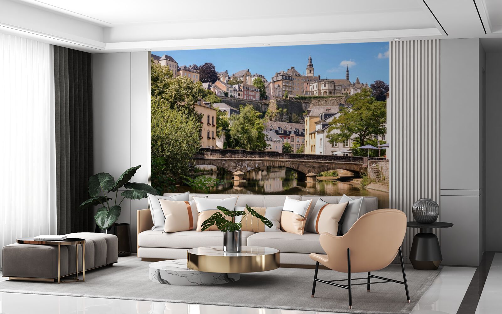 Fototapet podul râului luxemburg