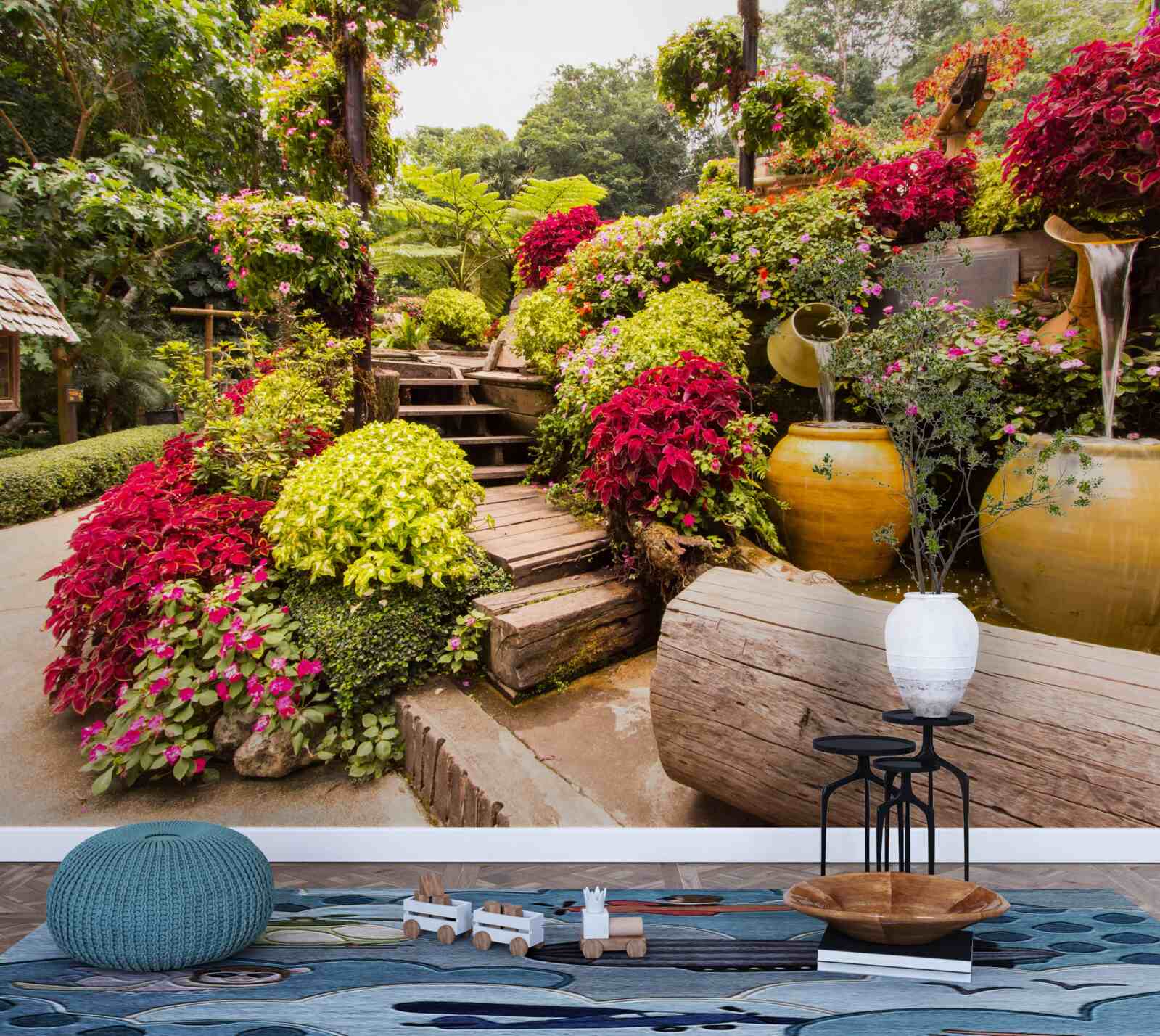 Fototapet frumusețea peisajului creat de flori