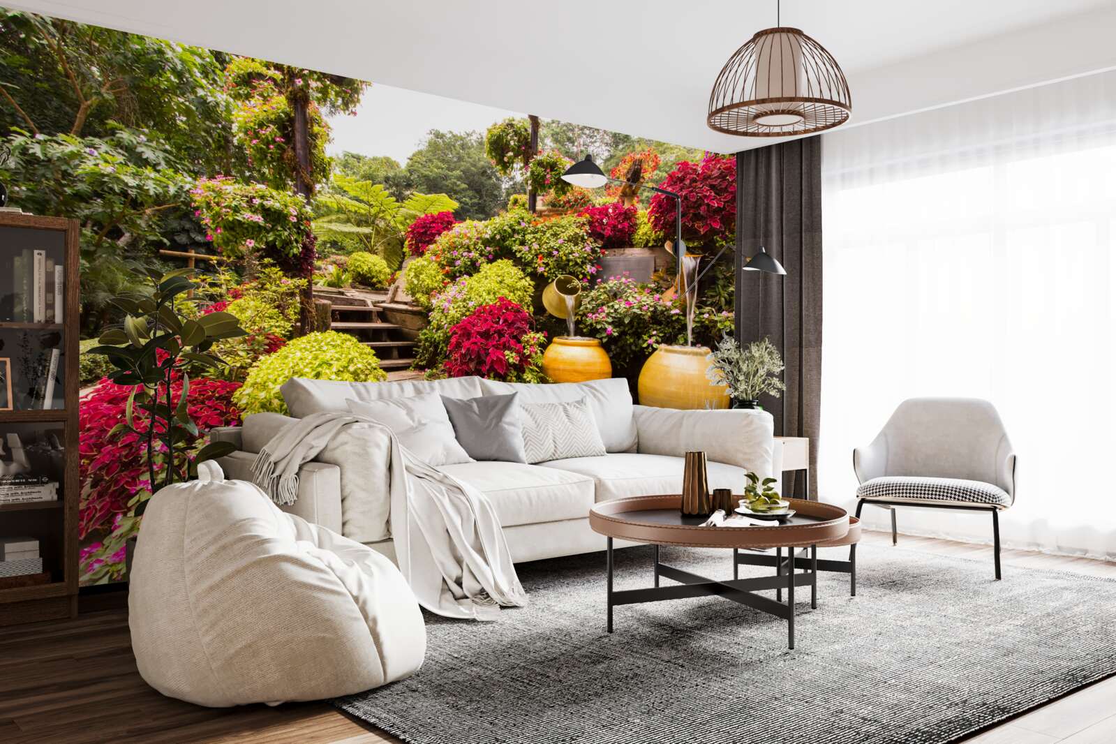 Fototapet frumusețea peisajului creat de flori